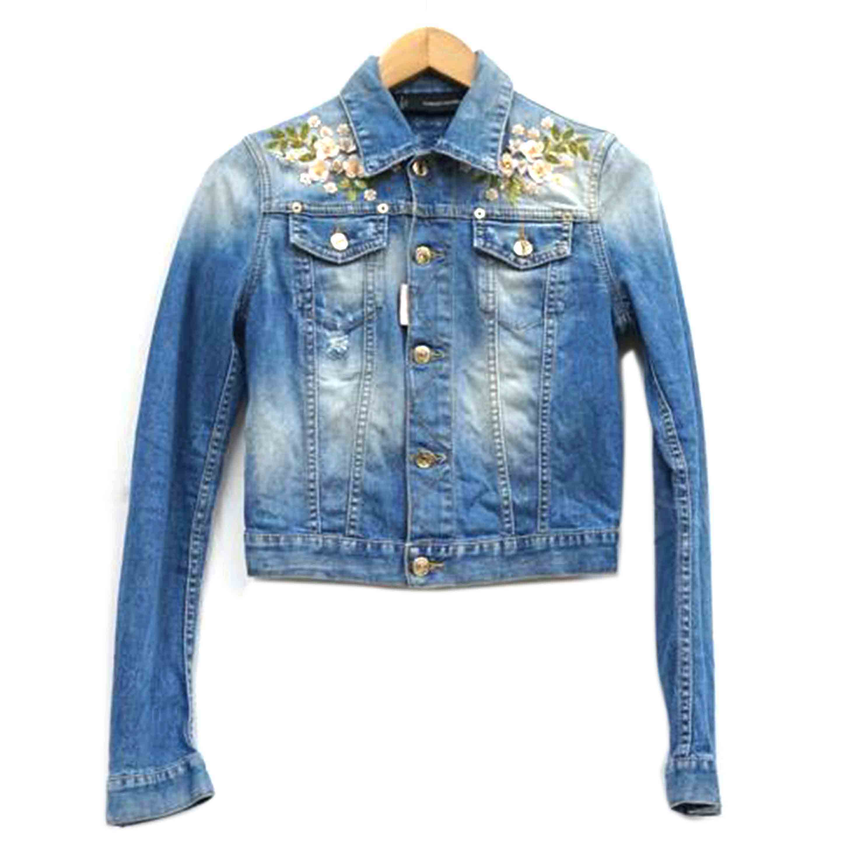 【アイラブDSQ2】DSQUARED2 デニムジャケット DSQUARED2 ディースクエアード パッチワーク デニムジャケット