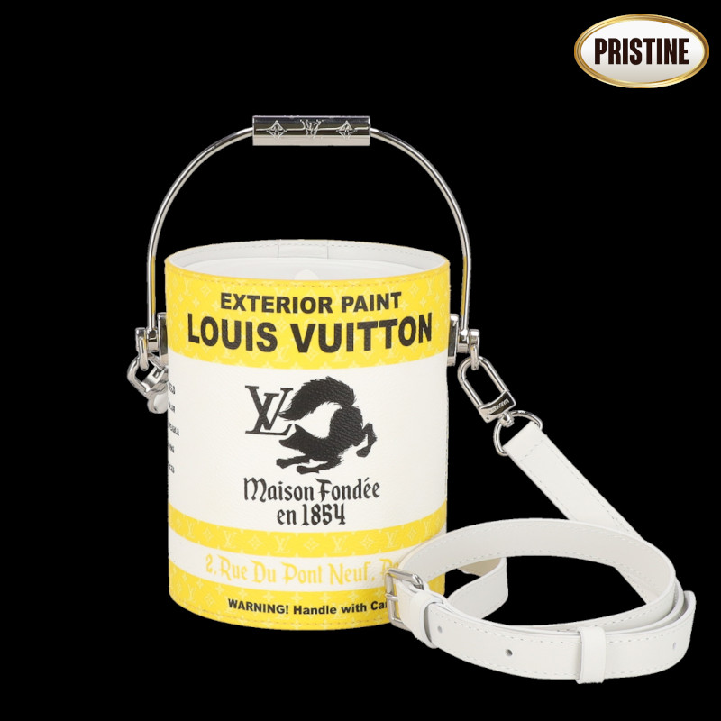 【Pristine Condition】LOUIS VUITTON ルイ・ヴィトン/ペイントカンショルダー/モノグラム黄色/M81593/RFI*/SA序列付ける/75【中古】