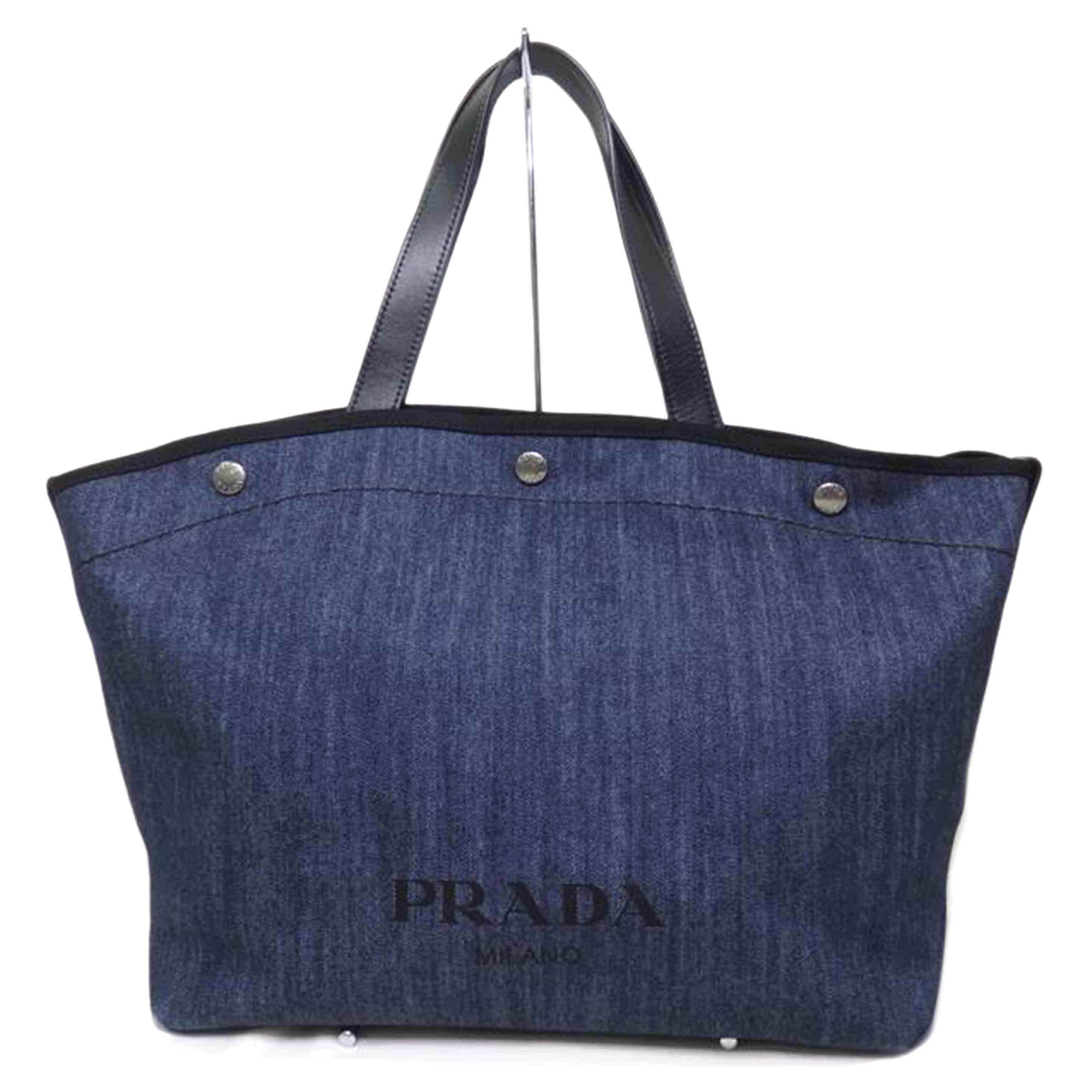 楽天市場】プラダ【PRADA】 デニム トートバッグ ブルー デニム