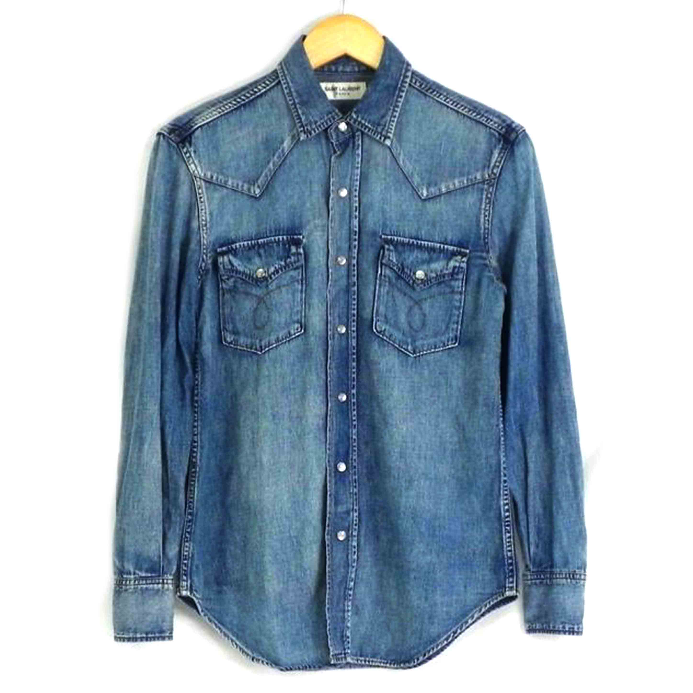 SAINT LAURENT デニムウェスタンシャツ サンローランのウィメンズ＆メンズ新作ウエスタンデニムシャツ