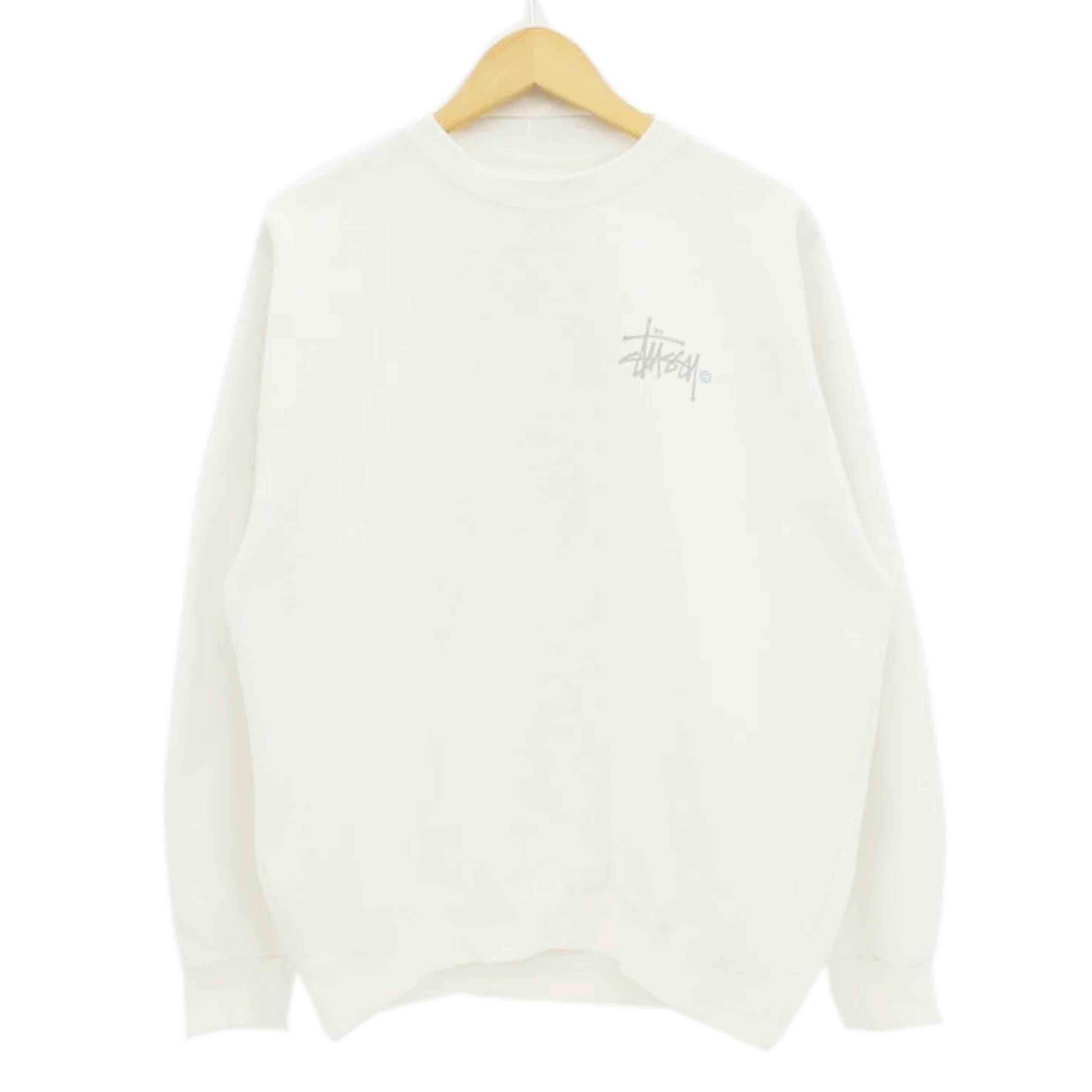 00S OLD STUSSY ブルー ストックロゴ クルーネック スウェット L VINTAGE（ヴィンテージ）の「【ヴィンテージ古着】80's STUSSY
