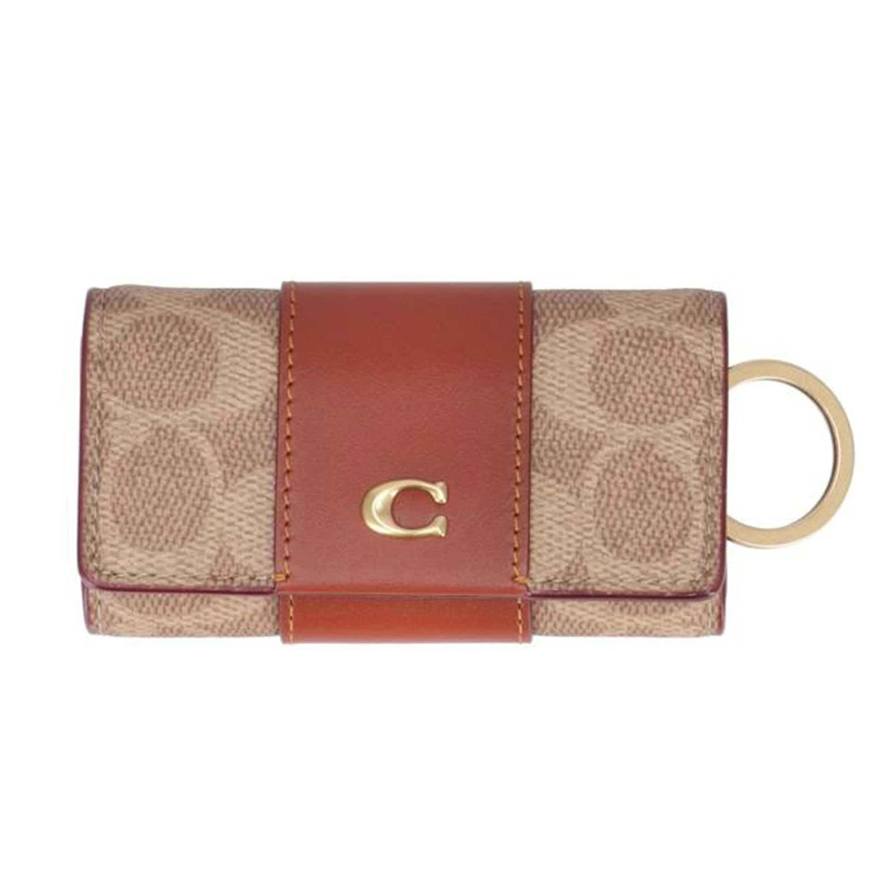 【COACH】コーチ　キーケース　6連　キーリング　ベージュ　シグネチャー　茶色 楽天市場】COACH コーチ シグネチャー 6リング キーケース 6連