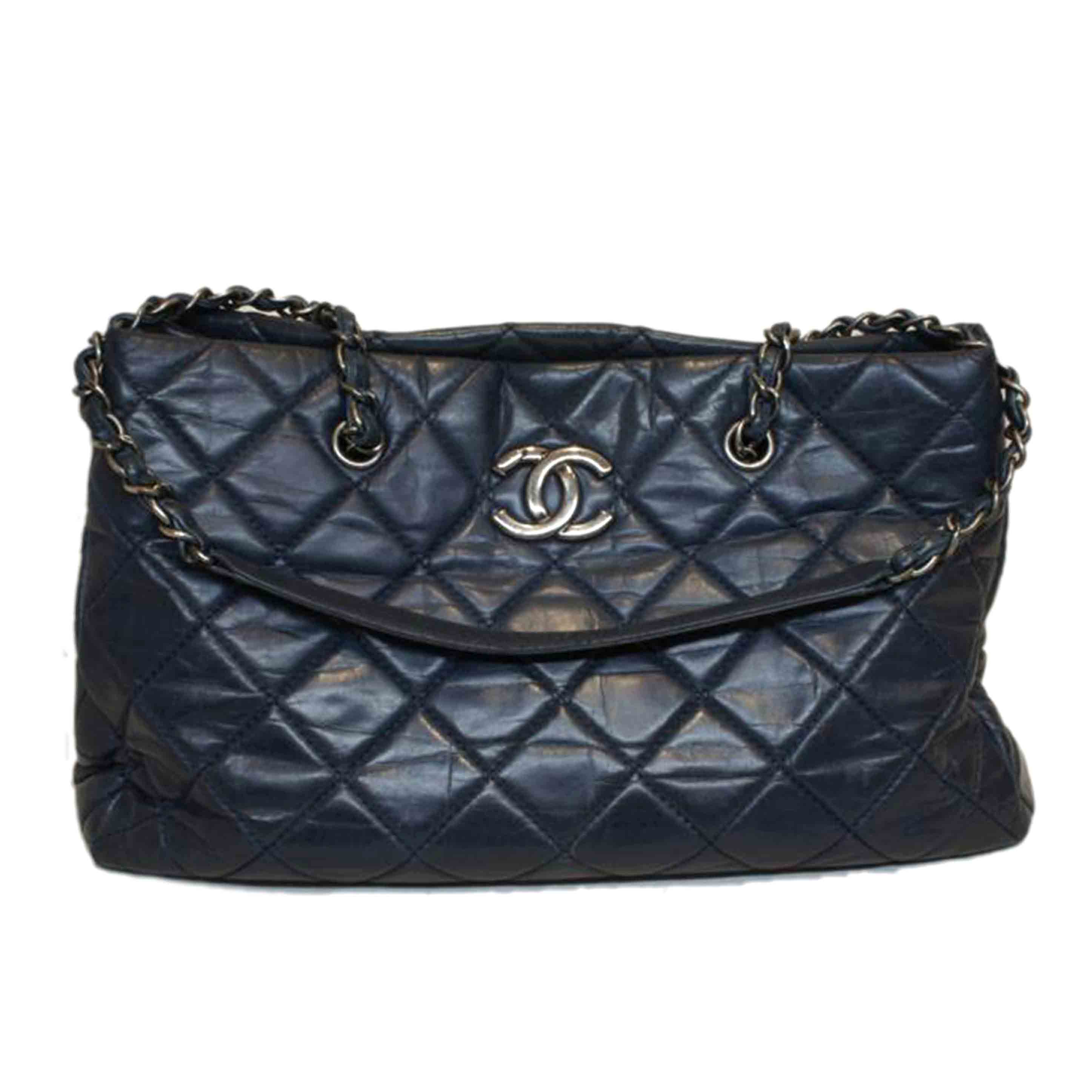 CHANEL シャネル/マトラッセチェーントートネイビー/205*****/Bランク/91【中古】