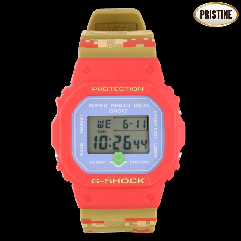 【Pristine Condition】 CASIO カシオ/G－SHOCK/スーパーマリオブラザーズコラボ/DW-5600SMB-4DR/322*/SAランク/05【中古】