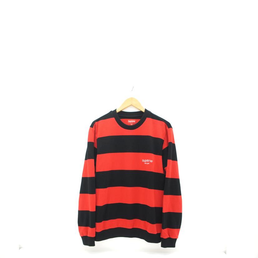 Supreme シュプリーム/16SS Striped Pique Crewneck/AB位置付ける/78【中古】 トップス-Tシャツ・カットソー-メンズファッション