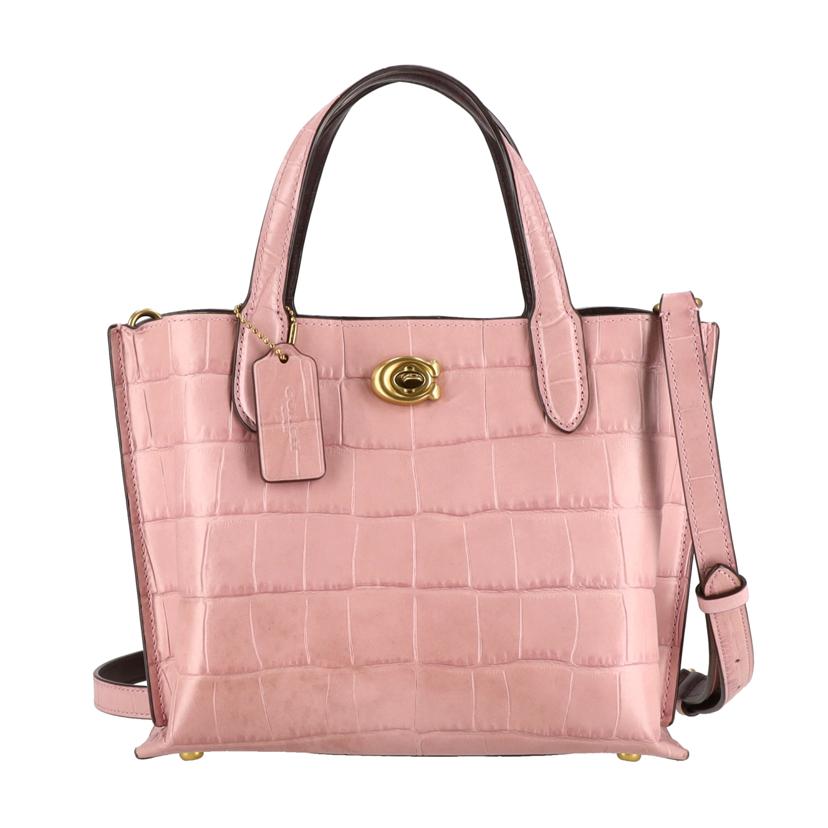 楽天市場】美品 コーチ COACH ウィロウ トート 24 クロコ型押し