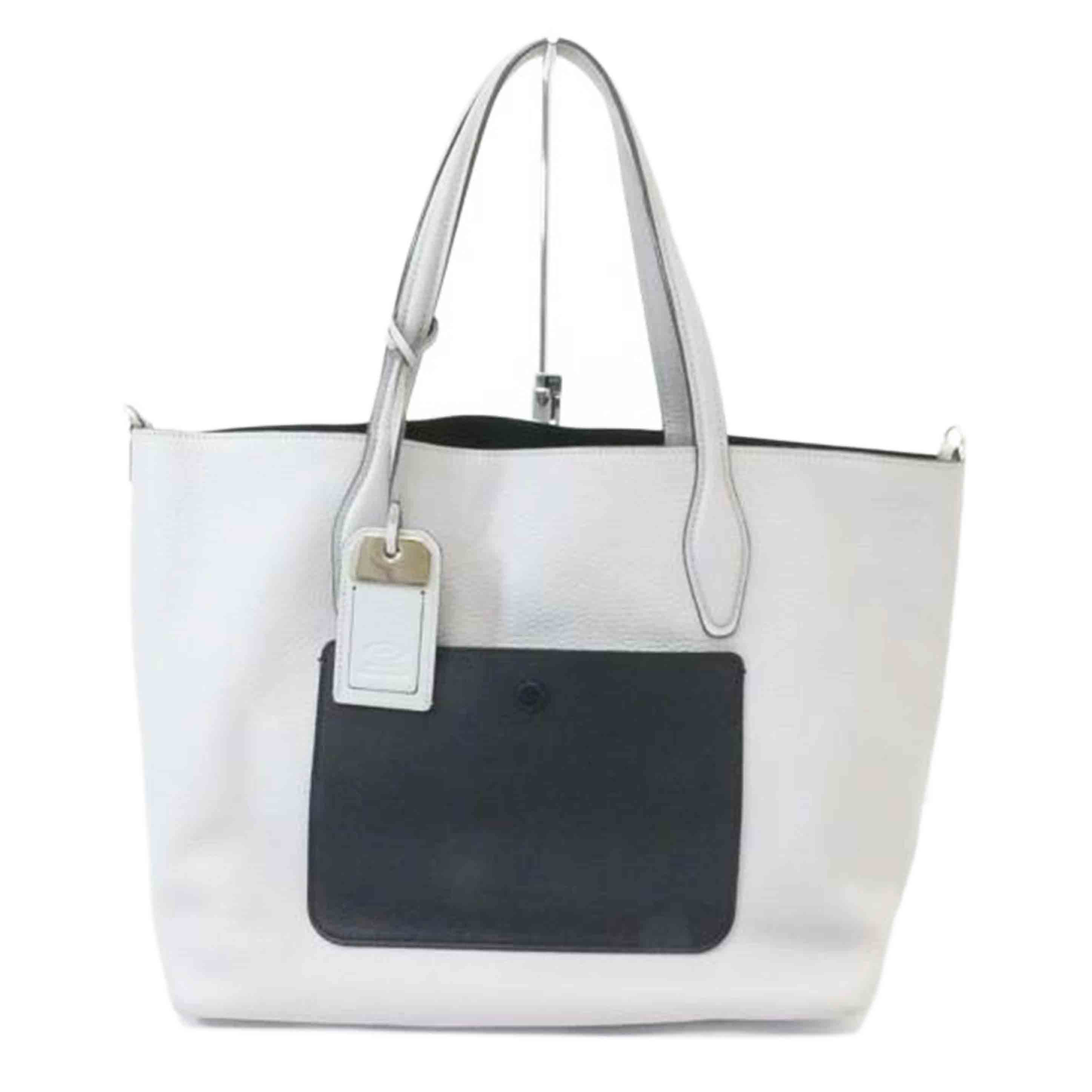 TOD'S ダブルストライプ トートバッグ A4収納可能 トッズ グレー TOD'S