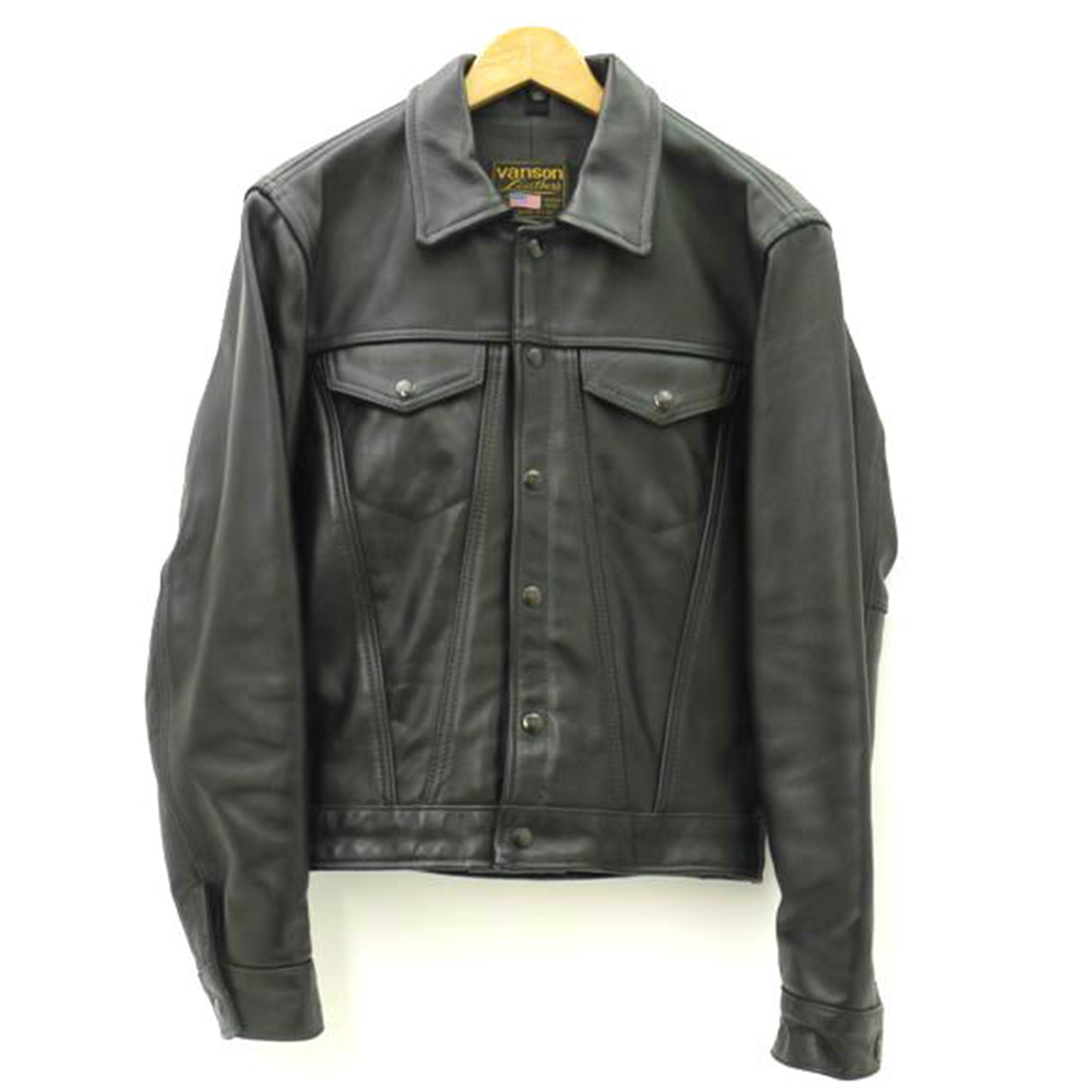adt　vanson 3rd レザートラッカージャケット 38 USA製vanson⭐︎38 バンソン レザートラッカージャケット 3rdタイプ