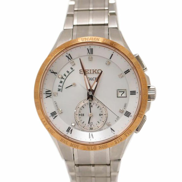 SEIKO セイコー DOLCE ドルチェ 8B92-0AD0 SADA038 Seiko Dolce 8B92-0AD0 SADA038 Chronograph World Time Solar