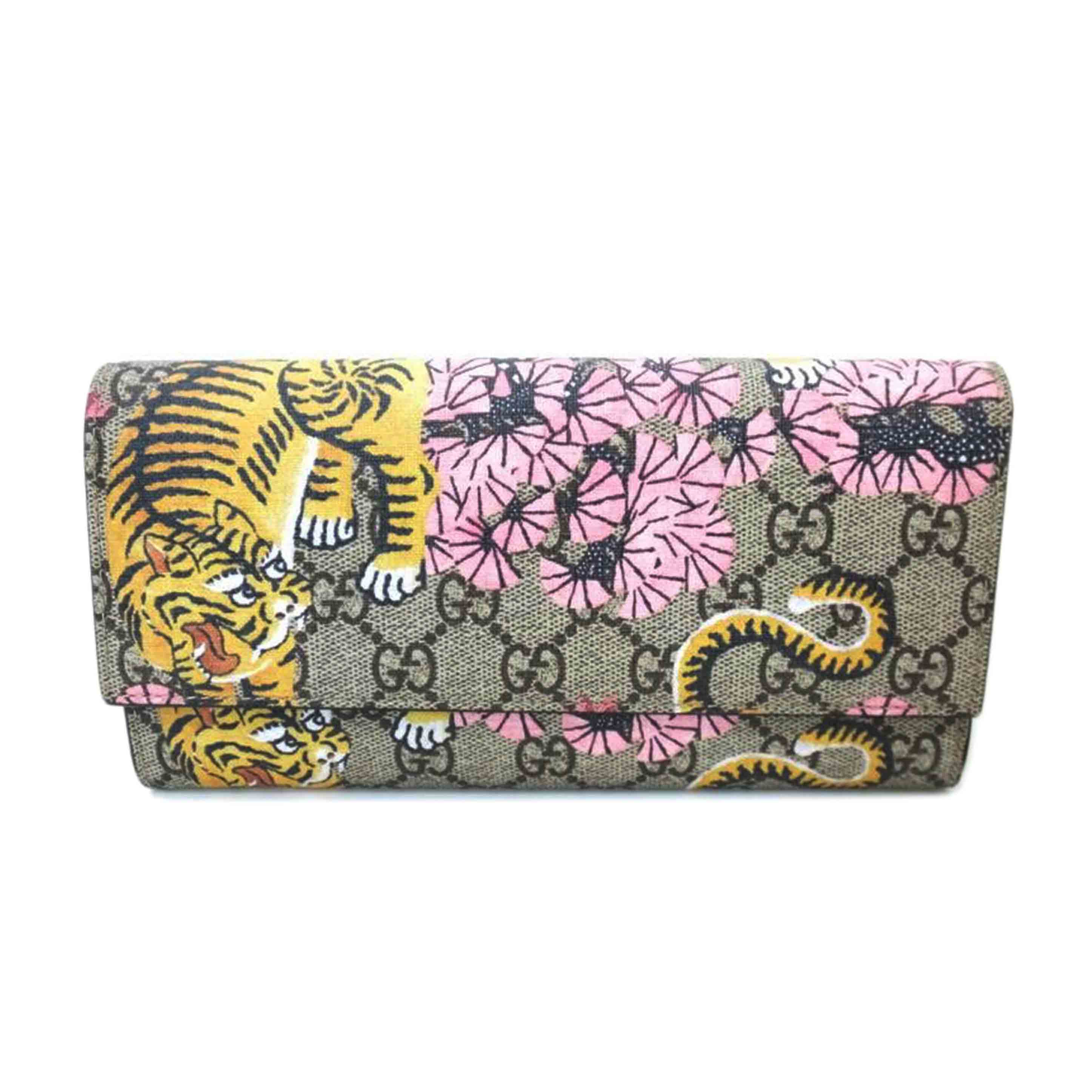 うさぎのロビン【GUCCI】 GGパターン 長財布 タイガー GUCCI グッチ 財布 ラウンドファスナー長財布 レディース