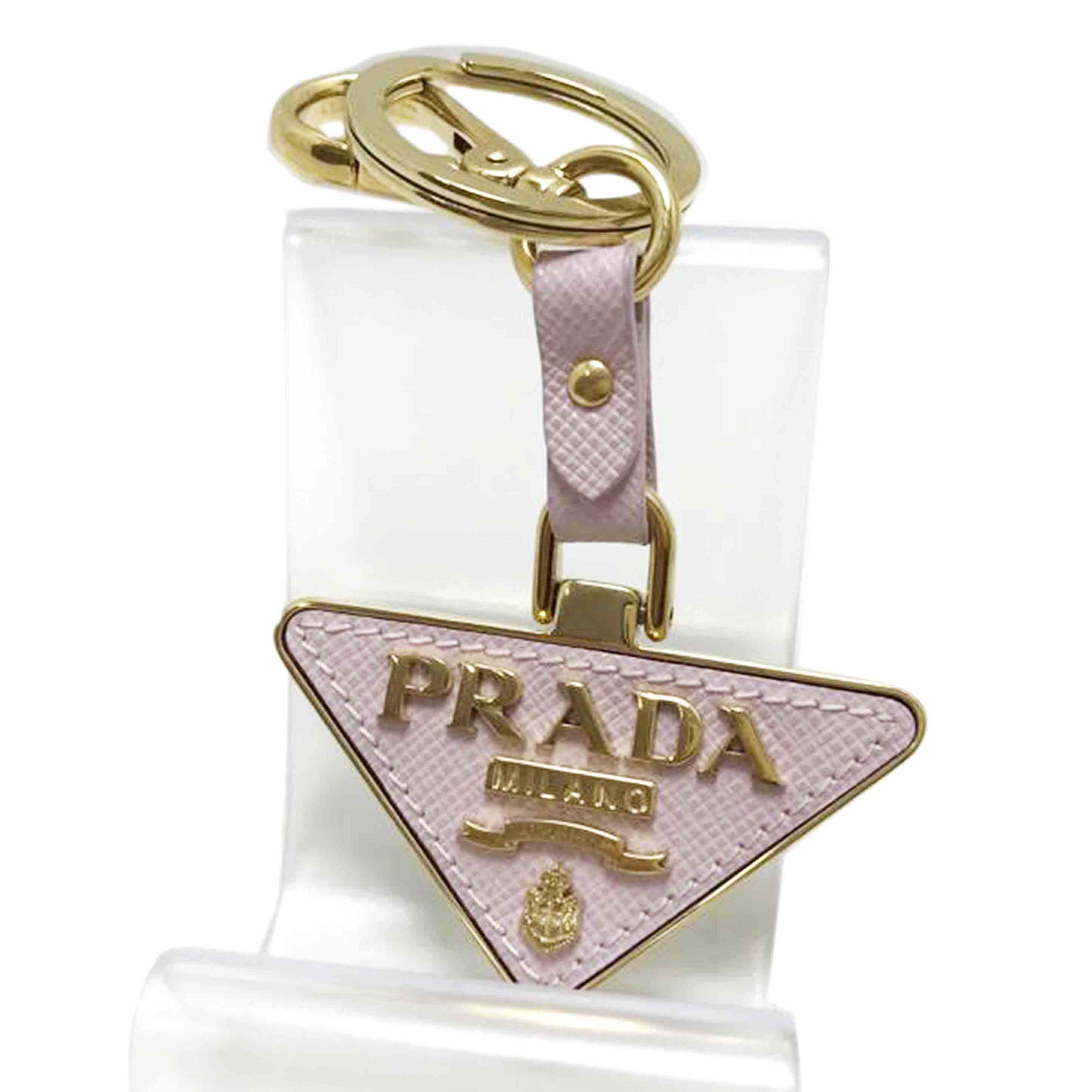 楽天市場】プラダ PRADA キーリング レザー/メタル レッド×シルバー