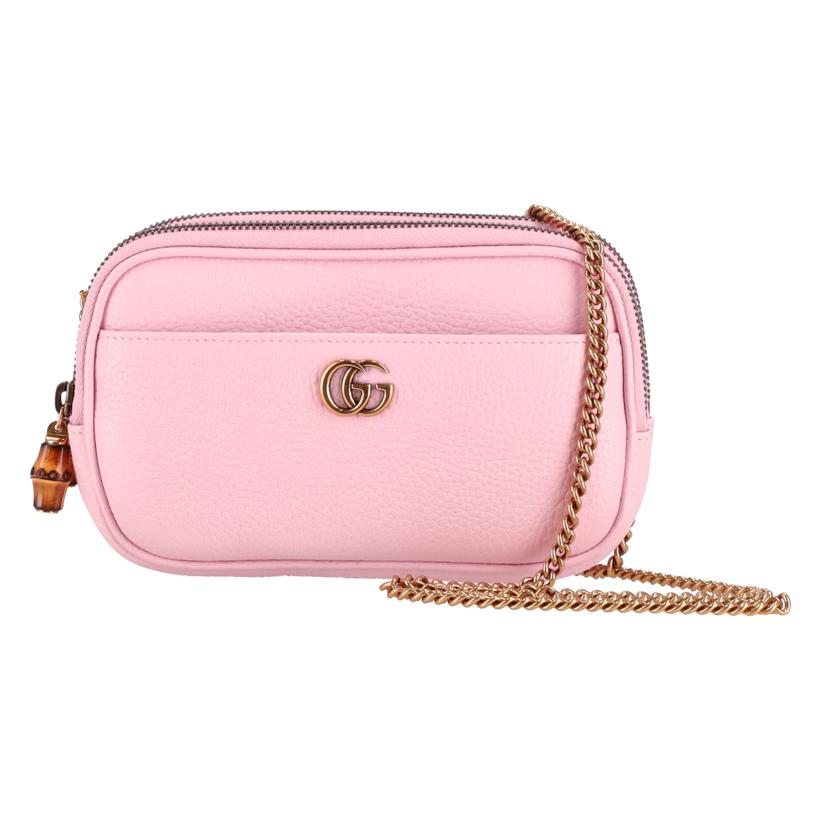 GUCCI グッチ/GGマーモント ダブルGバンブーチェーンショルダー/772778/214*/A序列付ける/09【中古】