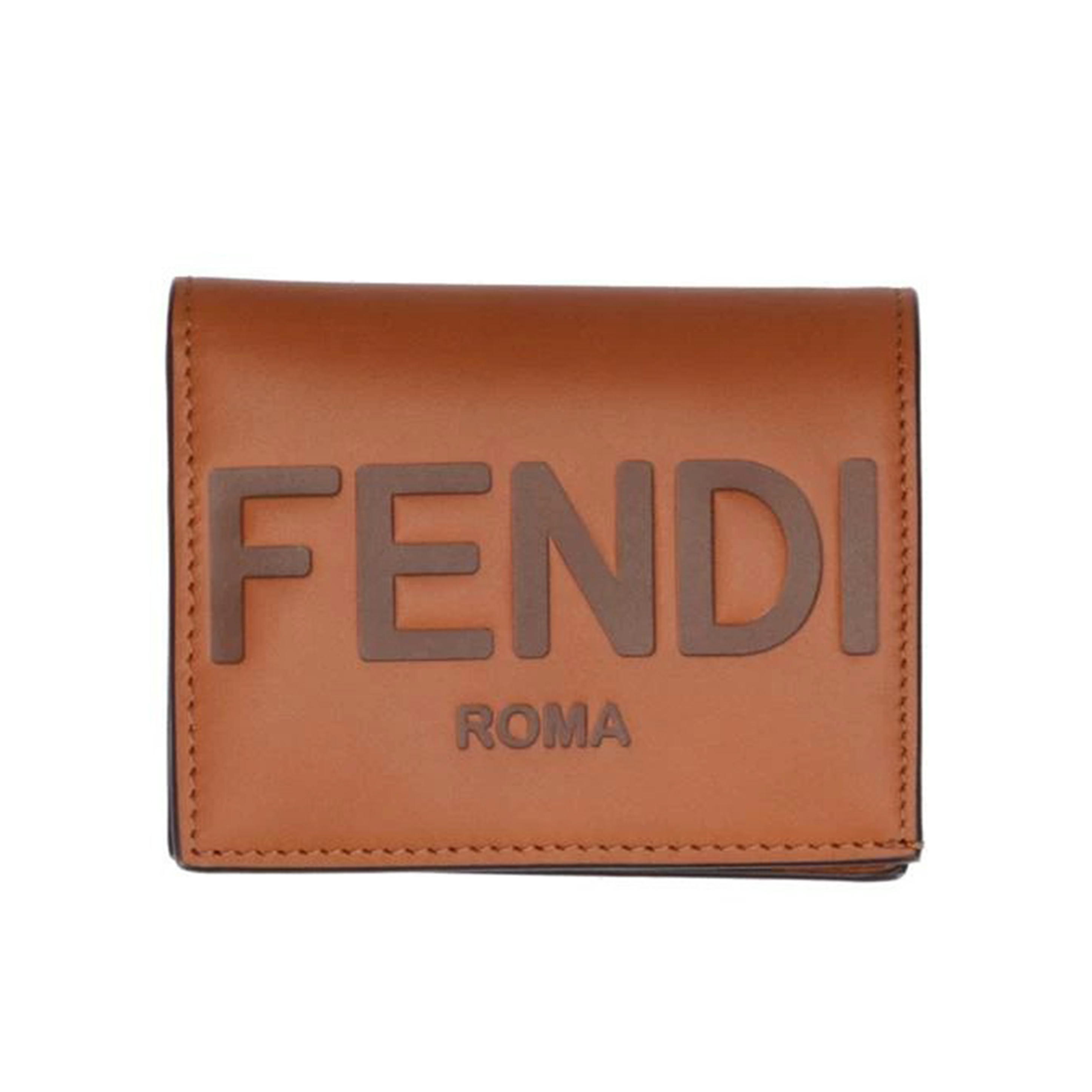 FENDI フェンディ/ローマロゴスモールウォレット/ブラウン/8M0420/SAランク/78【中古】