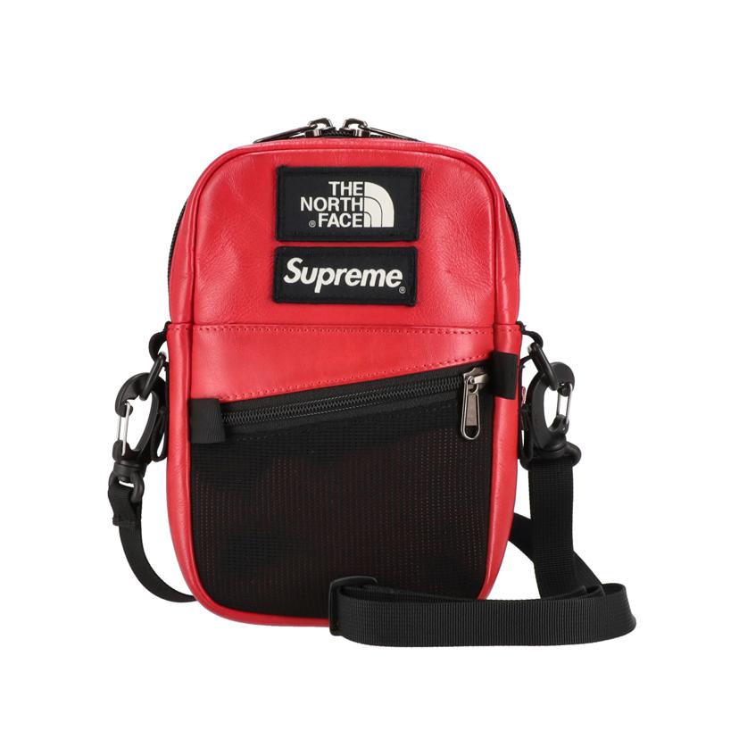 Supreme シュプリーム/THE NORTH FACEレザーショルダーバッグ/ブラック&times;レッド/NF0A3KYS/721204/ABランク/18【中古】｜ワンダーレックス 店