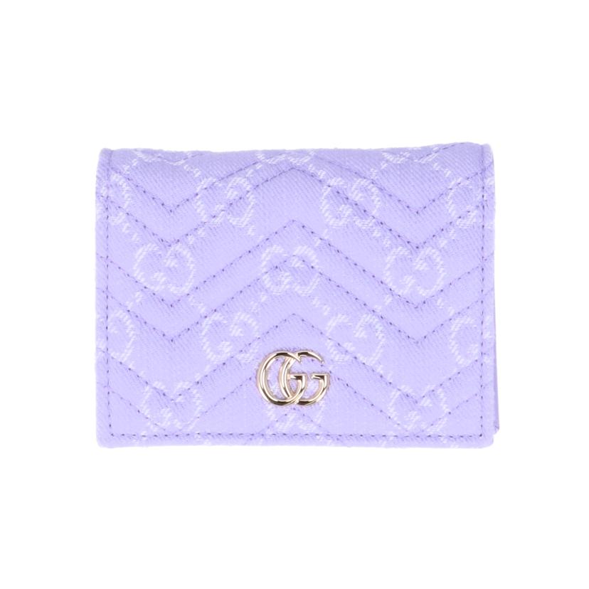 GUCCI グッチ/ダブルGスモールウォレット/紫はしどい＆白いことGGジーンズ/466492/525***/SA位置づける/78【中古】