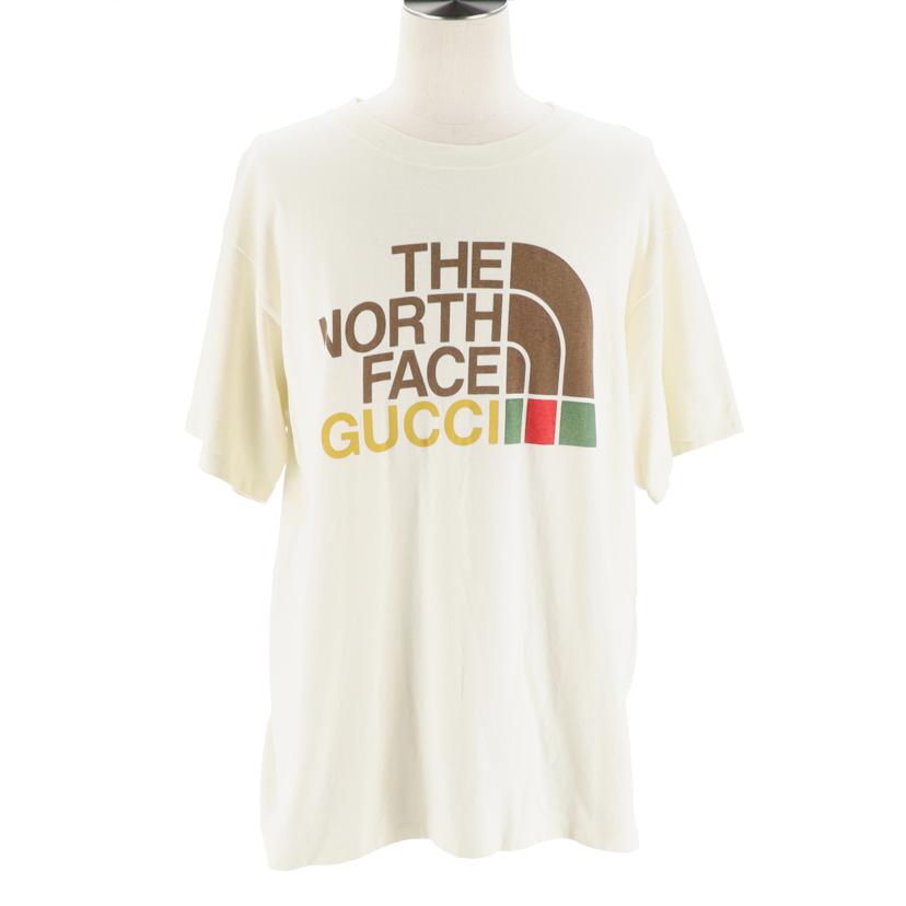 極美品　GUCCI×THE NORTH FACE　ピンク　半袖　Tシャツ　M プリント コットンジャージー Tシャツピンク | GUCCI公式