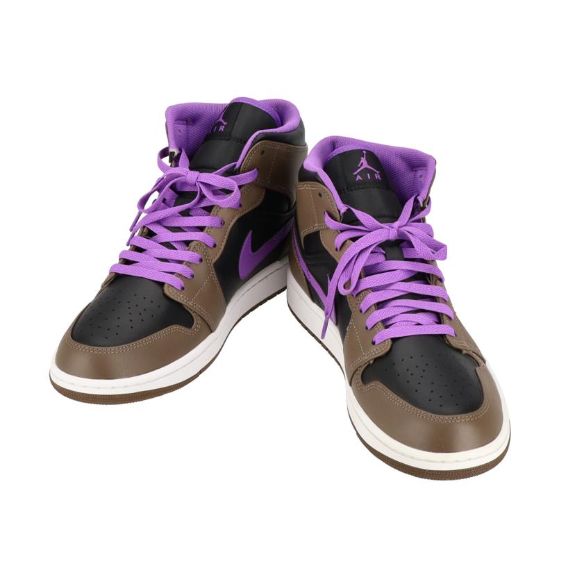 NIKE ナイキ/AIR JORDAN 1 MID 茶×紫/DQ8426-215/ABランク/42【中古】