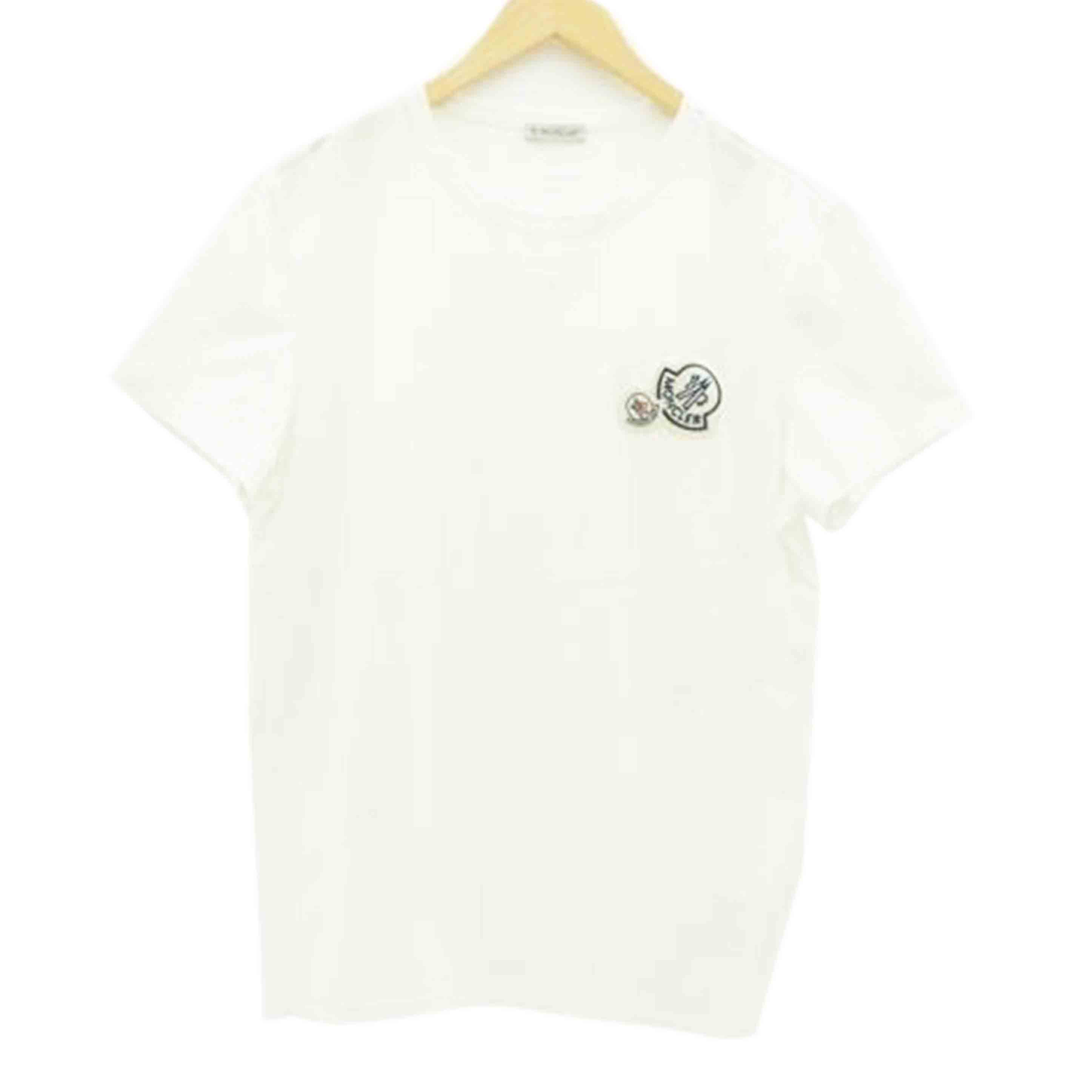 MONCLER Tシャツ ワンポイント マグリア ロゴ ホワイト M モンクレール MONCLER MONCLER 半袖Tシャツ MAGLIA マーリア 8C00014