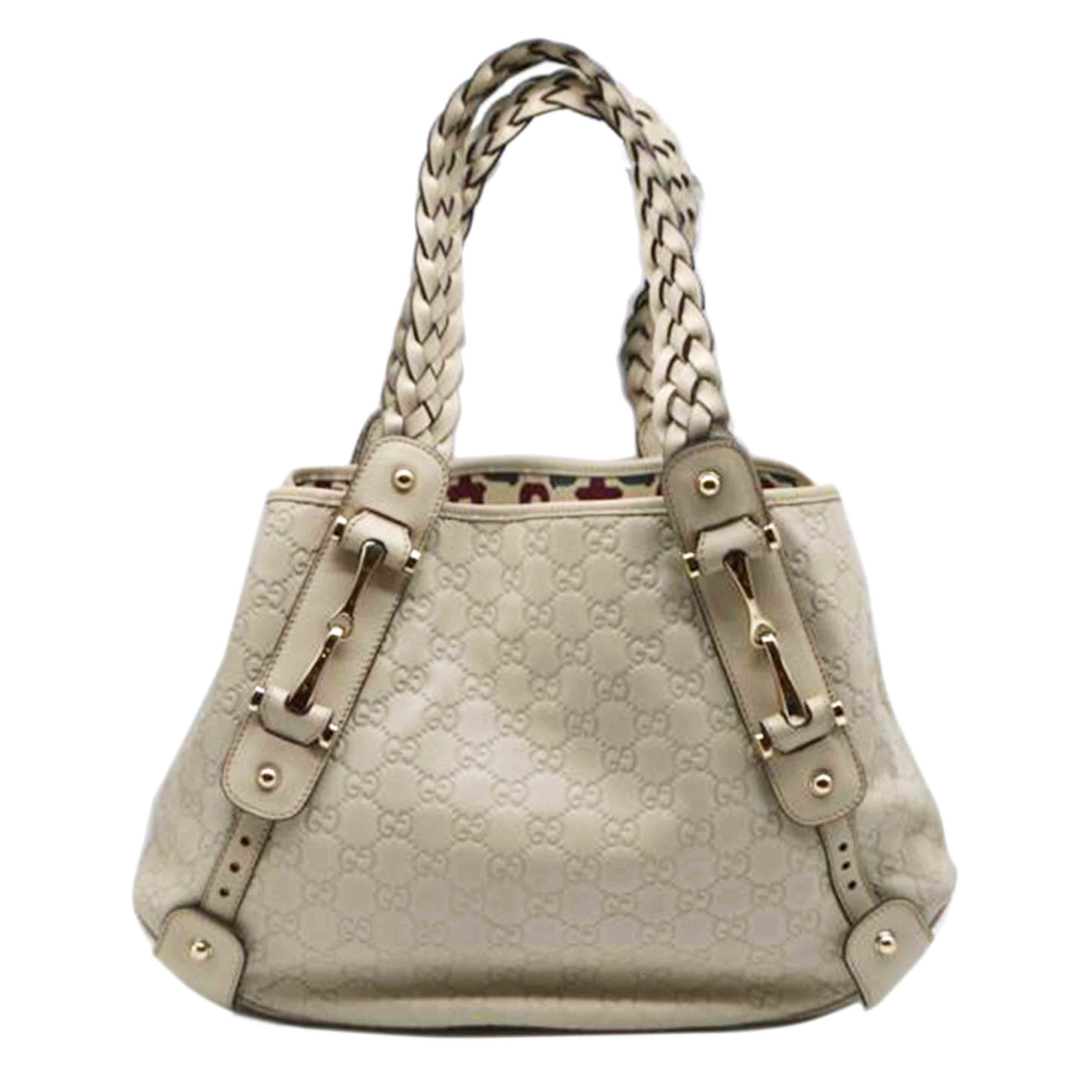 グッチ トートバッグ グッチシマ ホースビット 革 白 FO180 グッチ トートバッグ グッチシマ ホースビット 革 白 FO180 グッチ