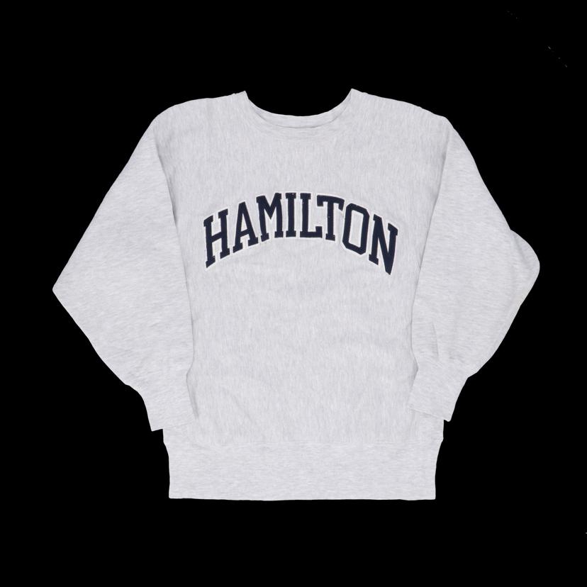 【Rare＆Vintage ARCHIVE】 Champion チャンピオン/90's/刺繍タグ/リバーズウィーブ/ワッペン/HAMILTON/Bランク/05【中古】