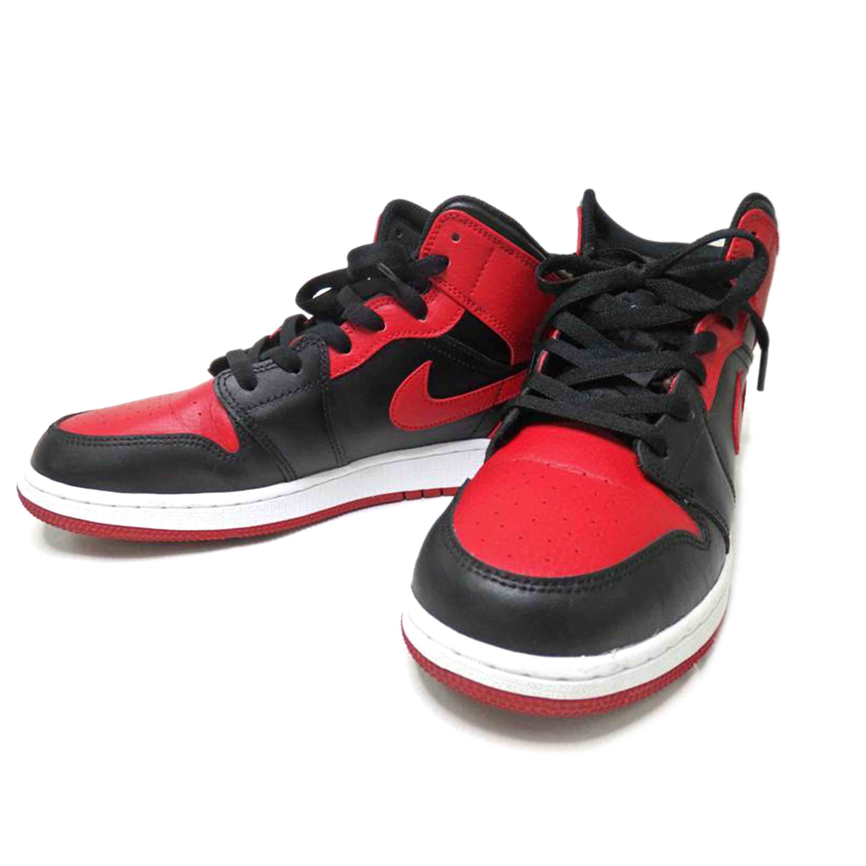 NIKE ナイキ/GS AIR JORDAN1 MID/25.0糎/554725-074/AB序列付ける/84【中古】