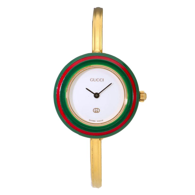 【GUCCI】腕時計 チェンジベルト12色　11/12 GUCCI グッチ チェンジベゼルウォッチ 12色 11/12.2 ホワイト