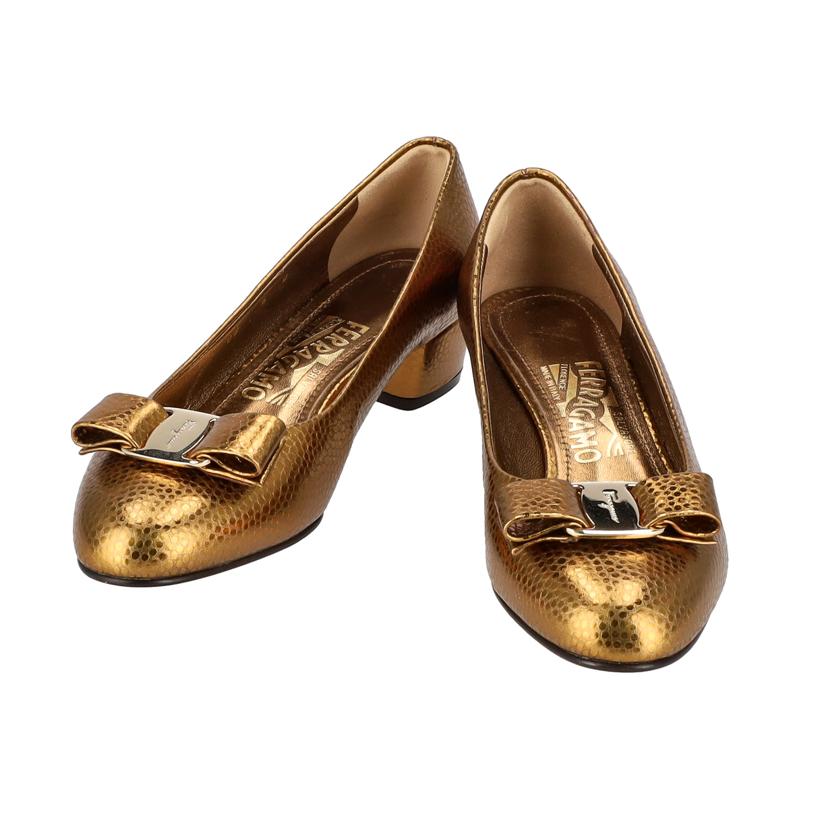 Salvatore Ferragamo サルヴァトーレ フェラガモ/ヴァラリボンパンプス/AB序列付ける/09【中古】