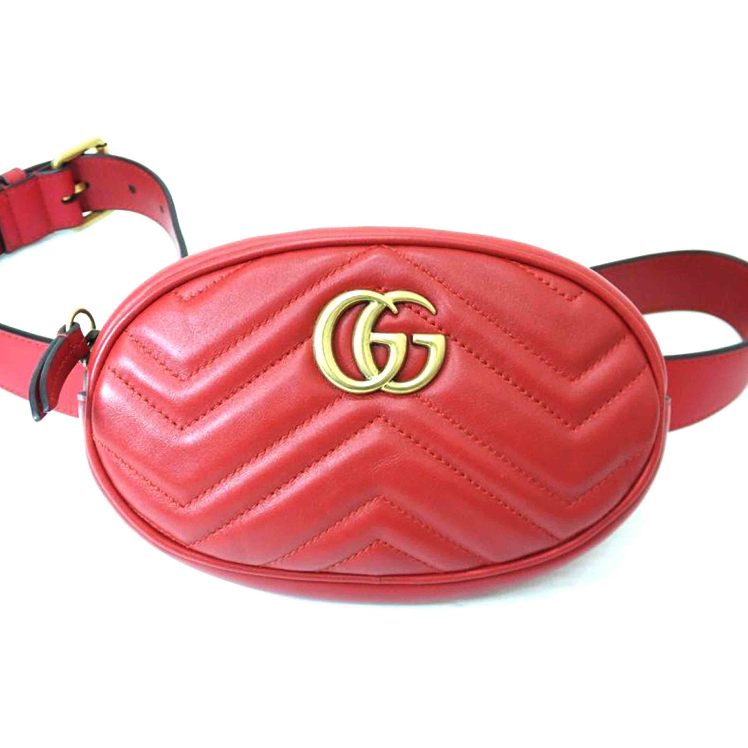 GUCCI グッチ/GGマーモントボディバッグ/レッド/476434/493***/ABランク/88【中古】|ワンダーレックス 店