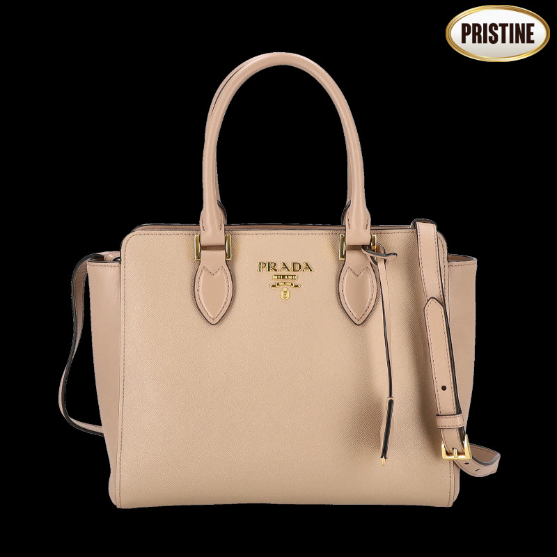 【Pristine Condition】 PRADA プラダ/サフィアーノソフトカーフ2wayショルダー/1BA113/165/SAランク/75【中古】
