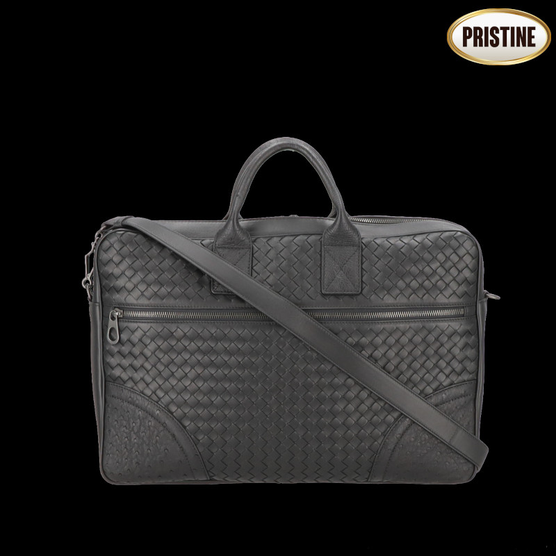 【Pristine Condition】 BOTTEGA VENETA ボッテガ･ヴェネタ/イントレチャート･ビジネスバック/ブラック/B07*******/SAランク/67【中古】