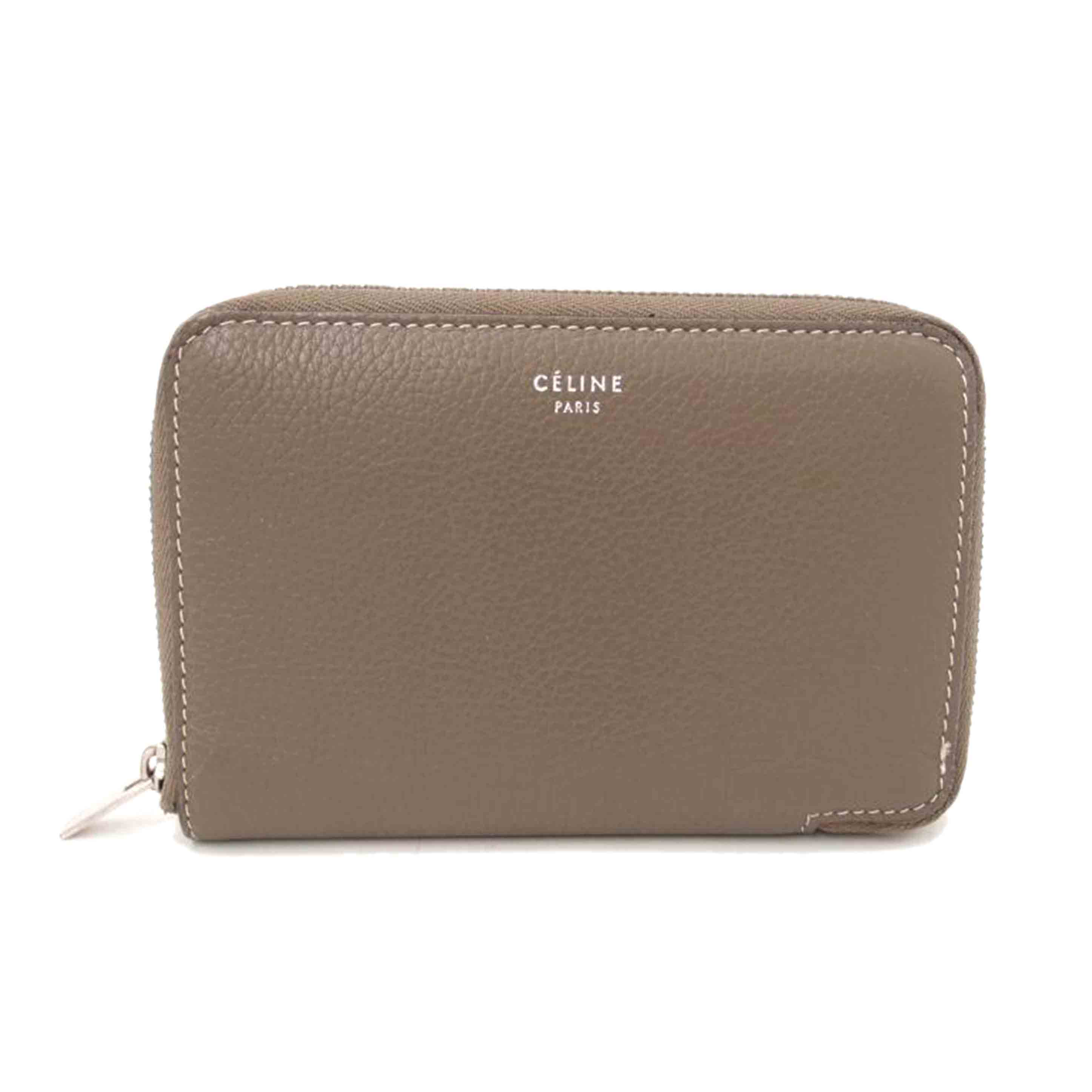 CELINE セリーヌ/コンパクト財布/グレージュ/GA4***/ABランク/69【中古】