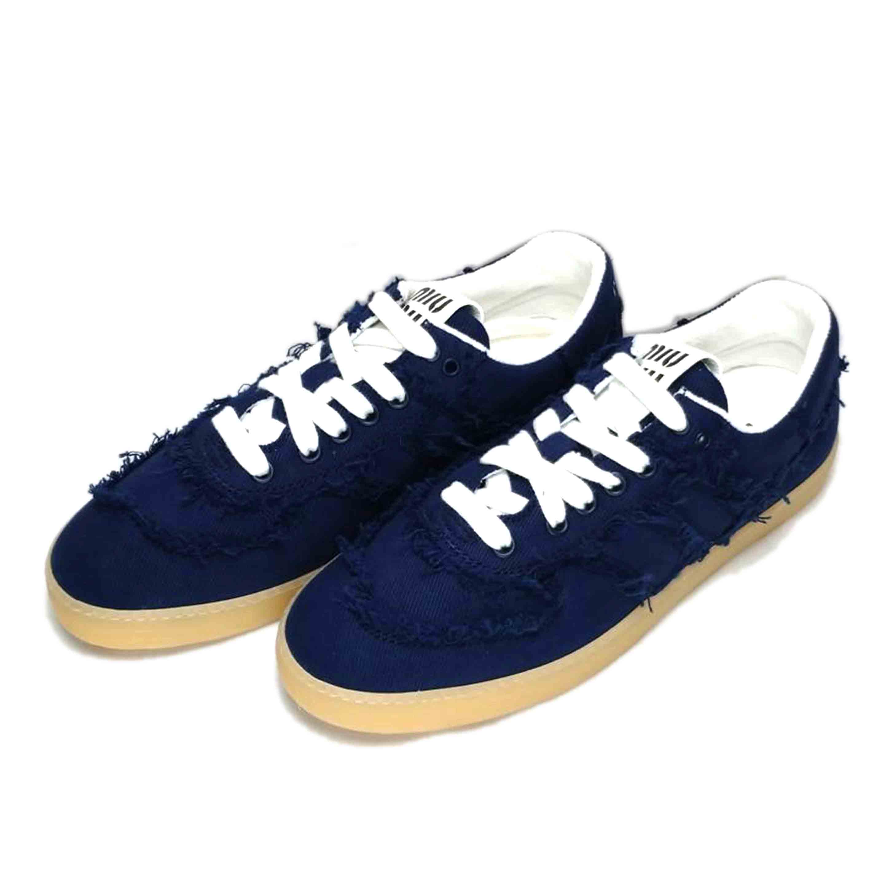 楽天市場】【ミュウミュウ】Miu Miu デニム メタルキャップ ハイカット