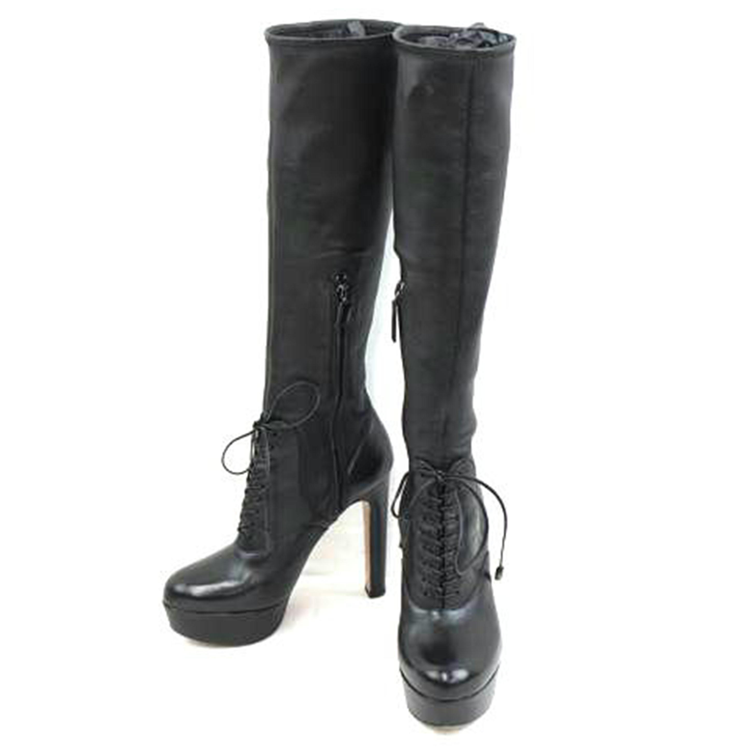 楽天市場】プラダ ロングブーツ ロゴ入り 36 23cm ブラック 黒