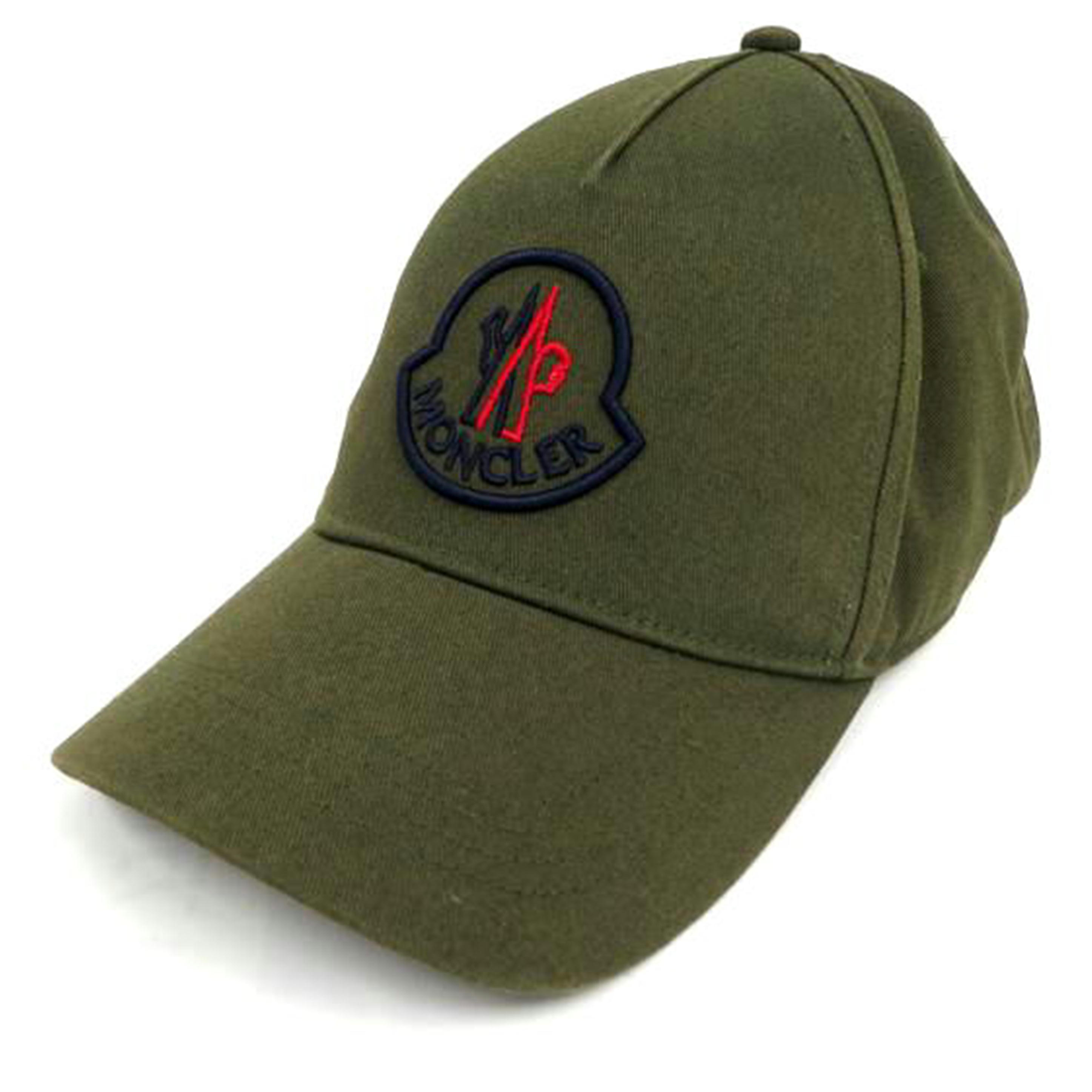 MONCLER モンクレール/ロゴバッチ付ベイスボールキャップ/グリーン/ABランク/82【中古】