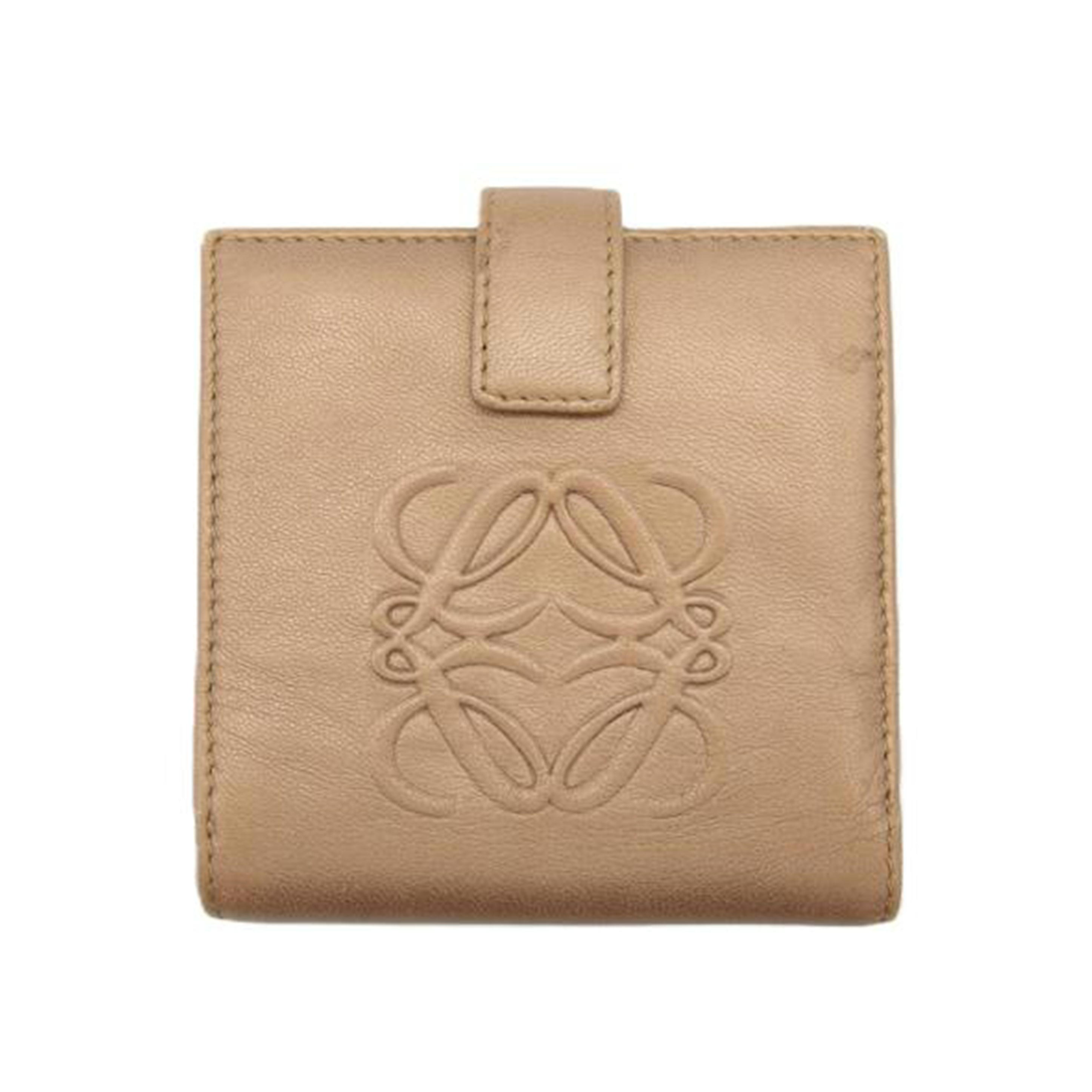 楽天市場】【中古】美品 ロエベ 二つ折り財布 コンパクトジップ