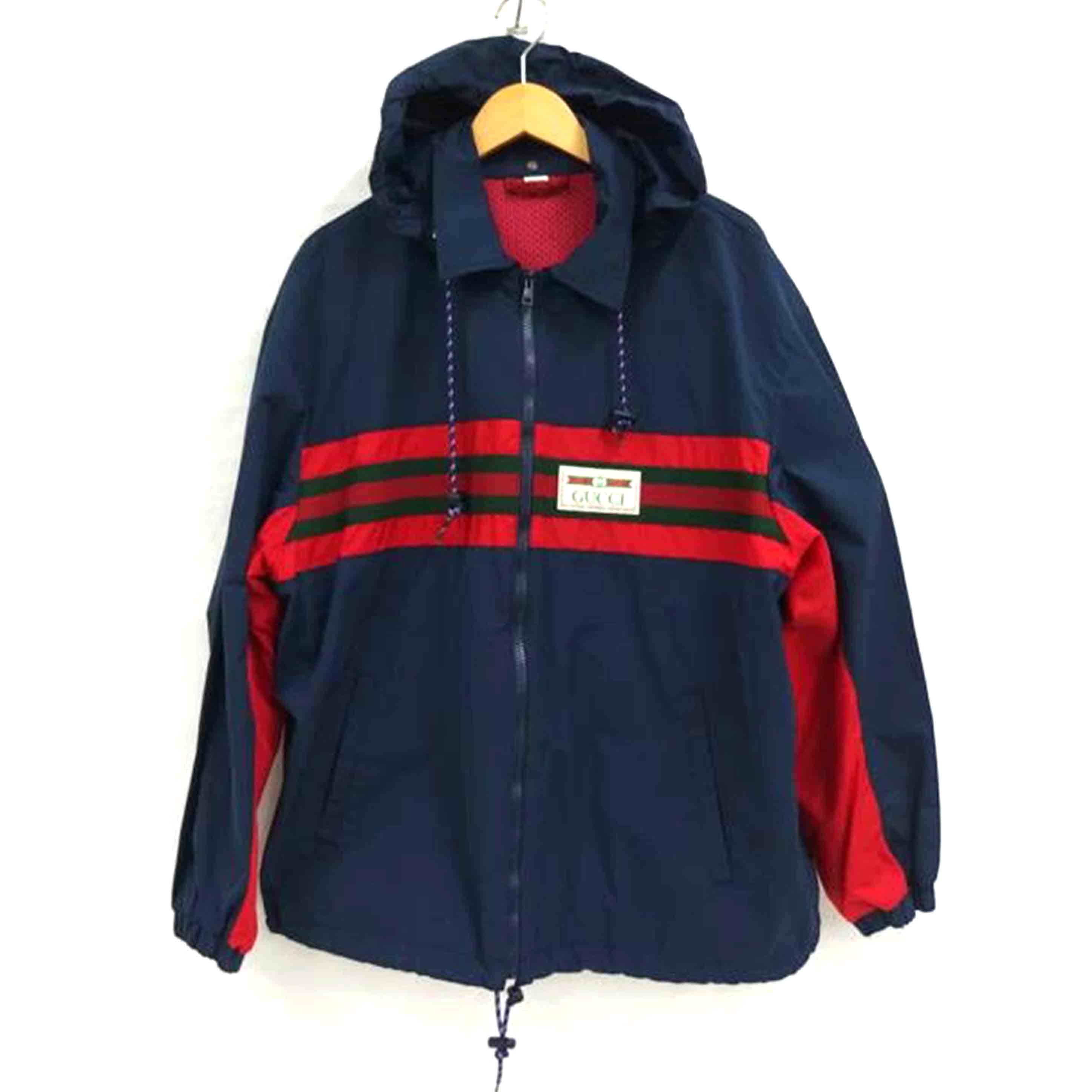 GUCCI グッチ/ナイロン上衣/ウェブストライプ/グッチ下げ札/599935 XDA2J/大きさ50/AB序列付ける/82【中古】