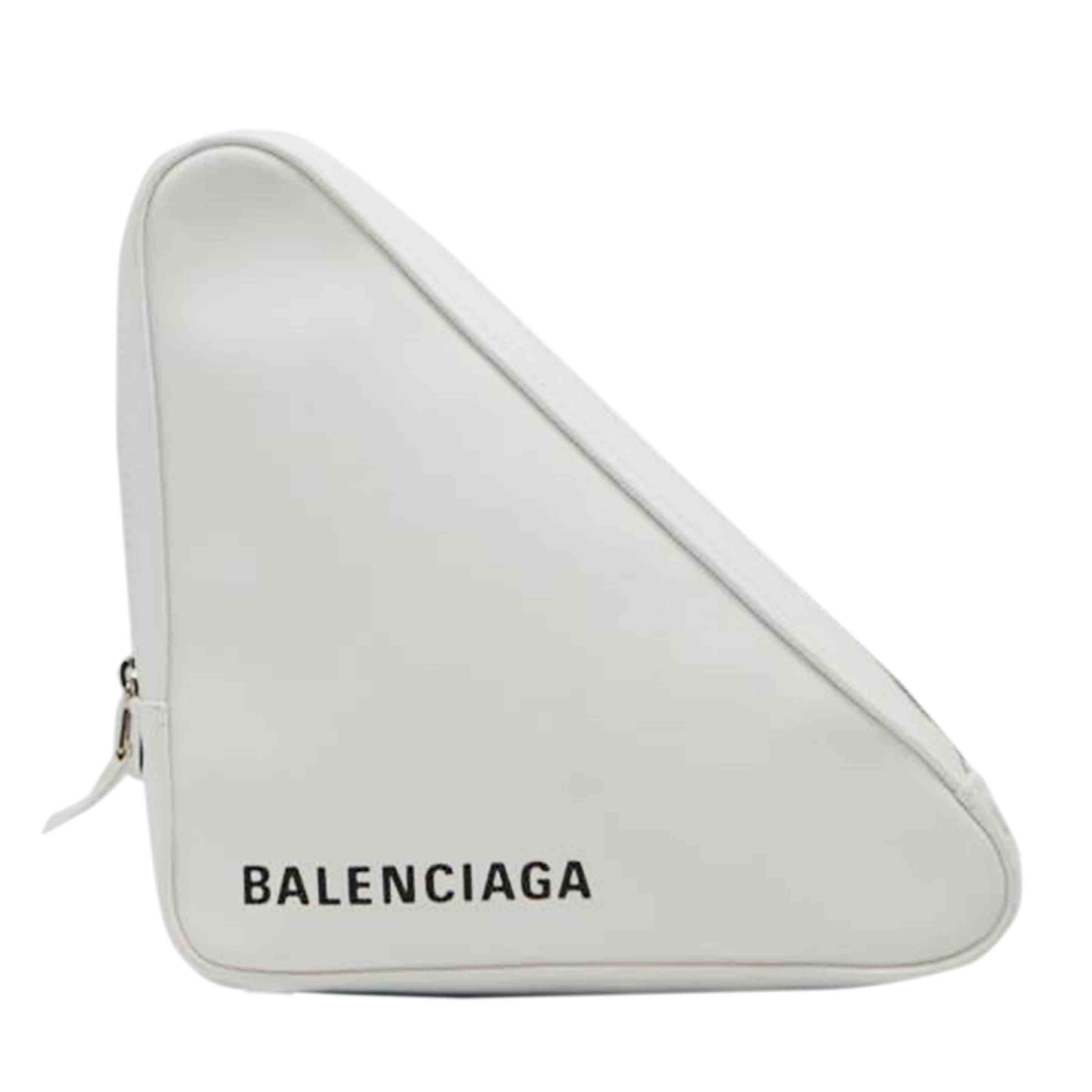BALENCIAGA バレンシアガ/トライアングルクラッチレザーバッグ/ホワイト/476976/900**********/Aランク/89【中古】｜ワンダーレックス 店