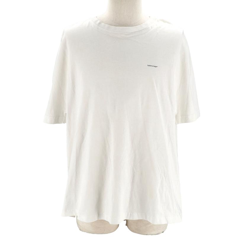 BALENCIAGA バレンシアガ/スモールロゴホワイトTシャツバックスプリット/ABランク/92【中古】