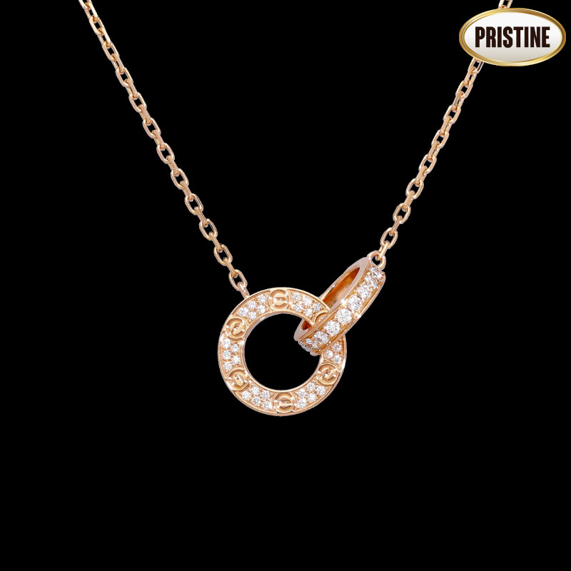 【Pristine Condition】Cartier カルティエ/750ラブサークルダイヤネックレス/Aランク/84【中古】｜ワンダーレックス 店