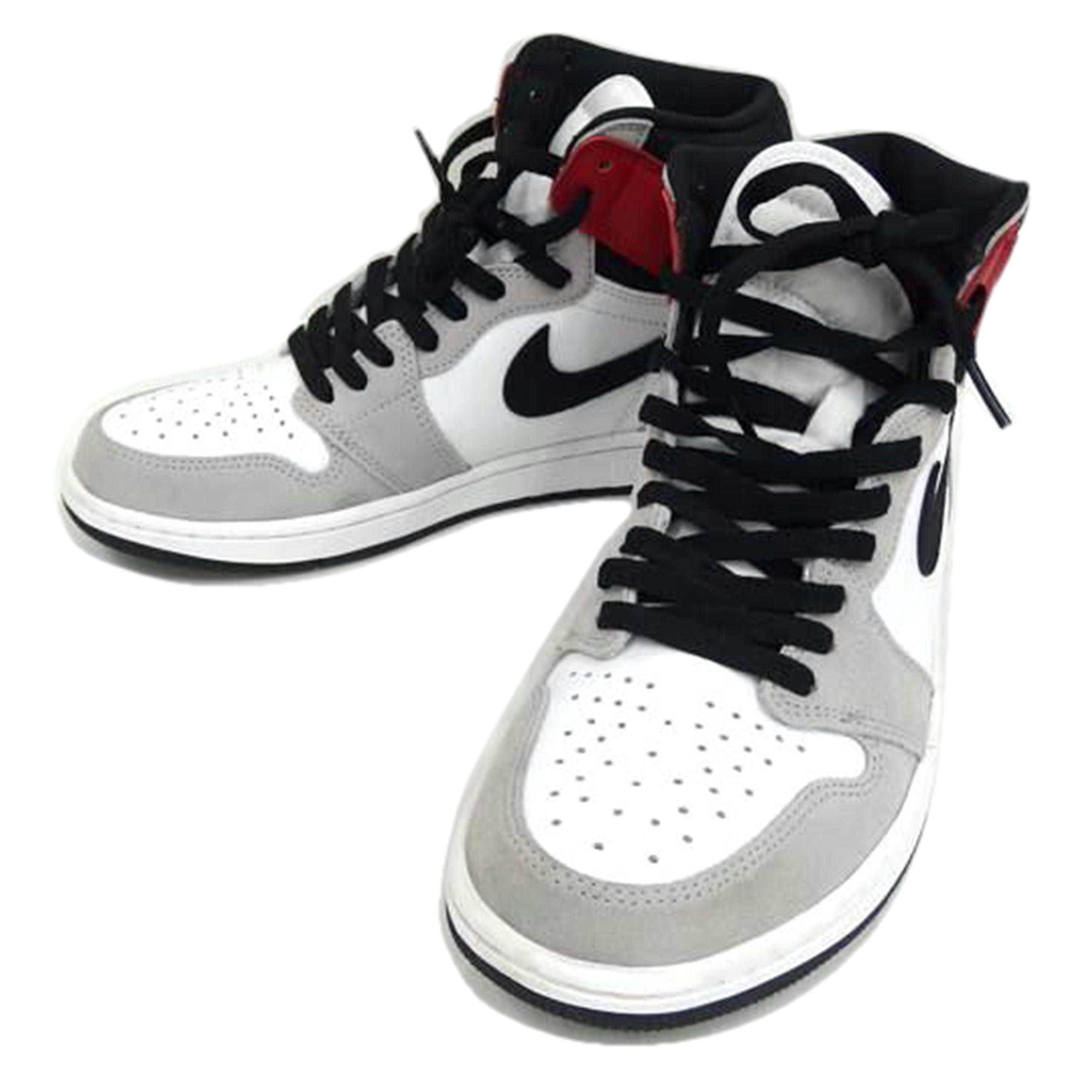 NIKE ナイキ/AJ1RETRO HIGH OG/白灰黒赤/555088-126/ABランク/82【中古】