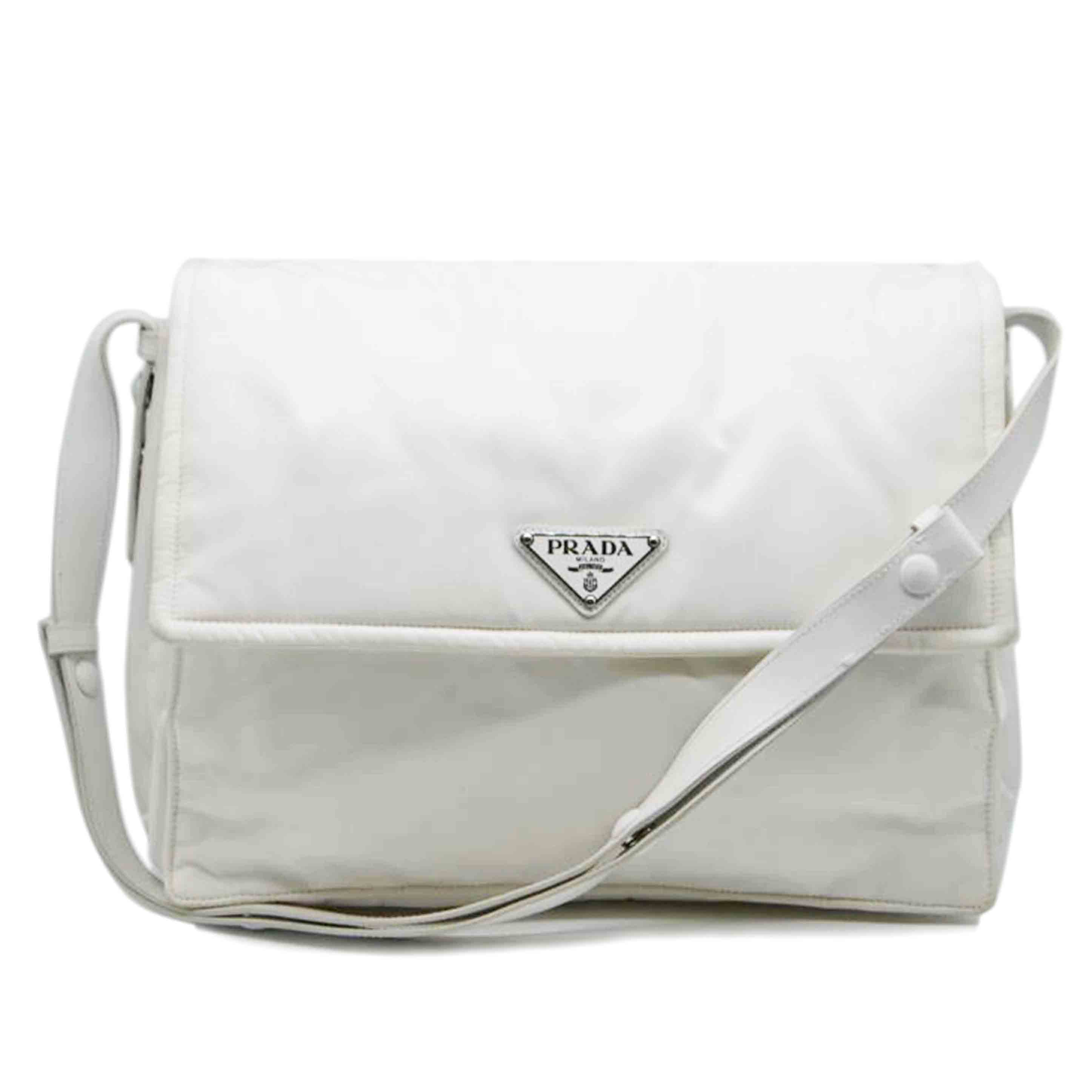 PRADA プラダ/Re－Nylonラージパデッドショルダー/白いこと/1BD256/255******/AB序列付ける/89【中古】