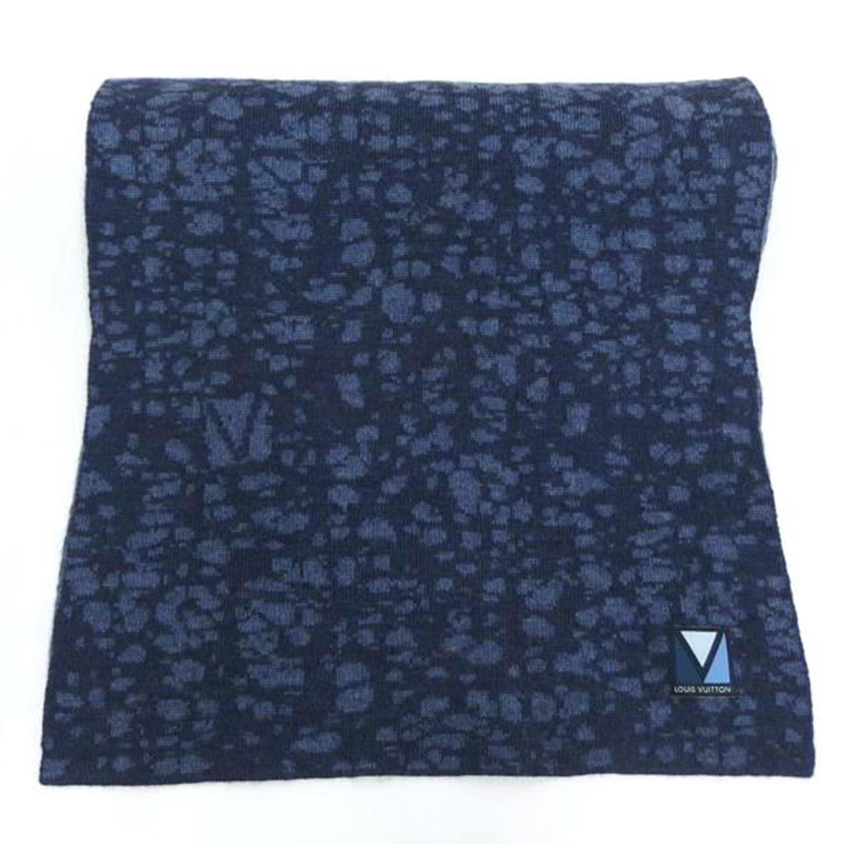 LOUIS VUITTON ルイ・ヴィトン/ガストンV総柄ビーニーマフラー/ブルー/M75571/ABランク/82【中古】