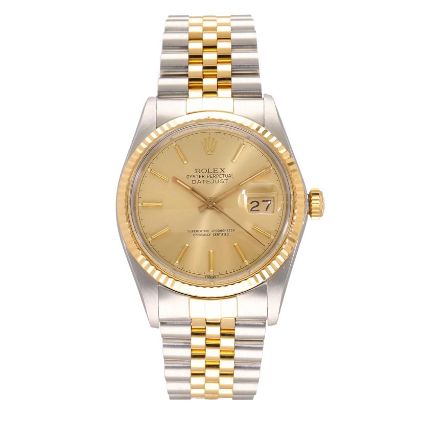 ROLEX ロレックス/デイトジャスト・シャンパン/SS×YG/9番台/16013/969**********/Aランク/09【中古】