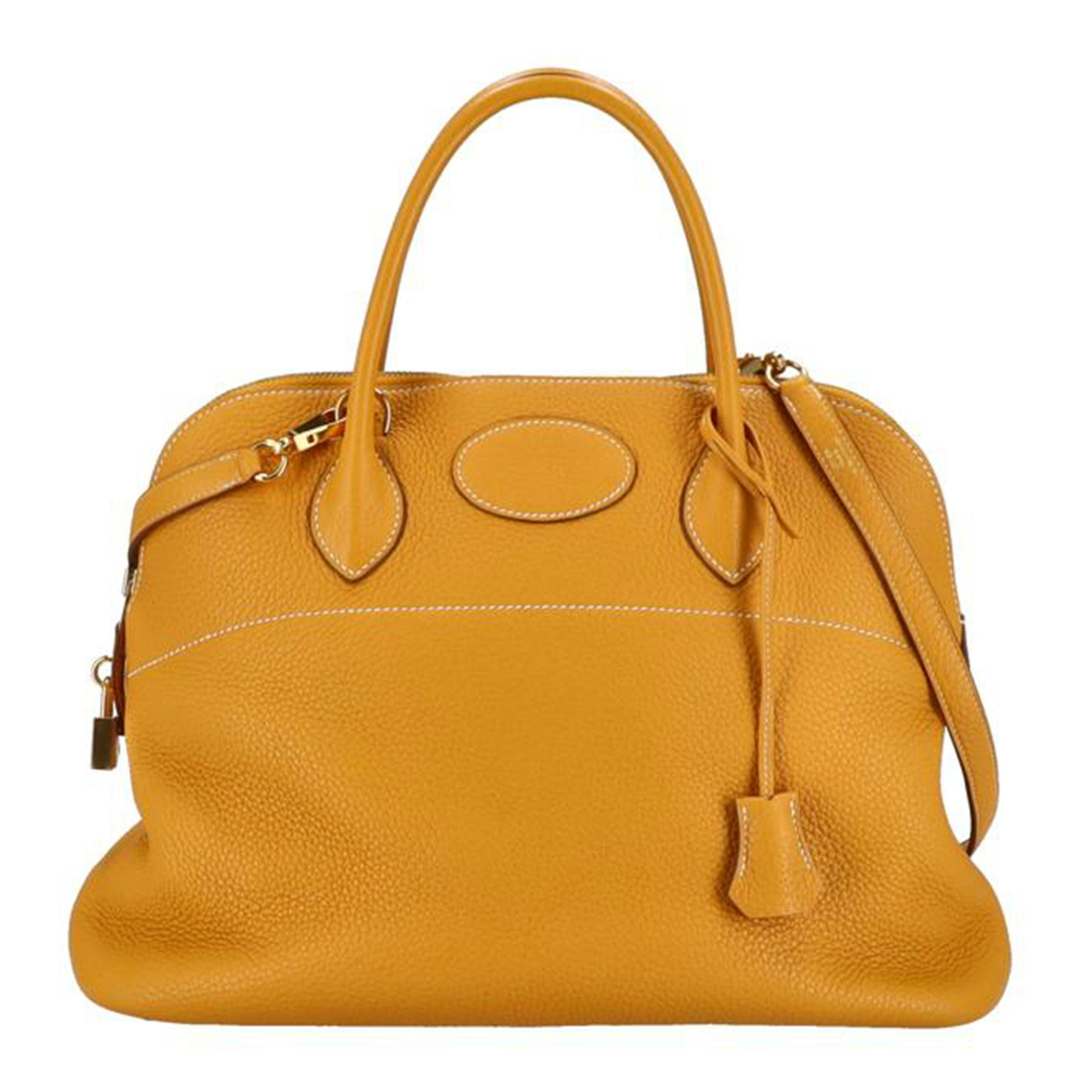 HERMES エルメス/ボリード35/トリヨンクレマンス/ムタード/□R目じるし/□R ******/SA位置づける/24【中古】