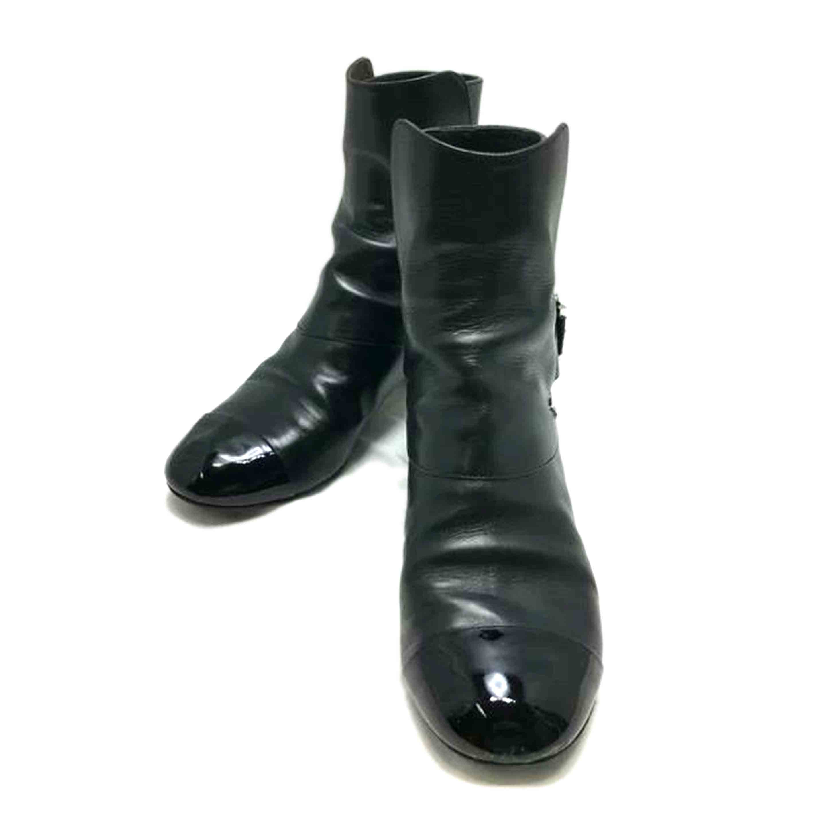 CHANEL シャネル/レザーショートブーツ/G29423/BCランク/51【中古】