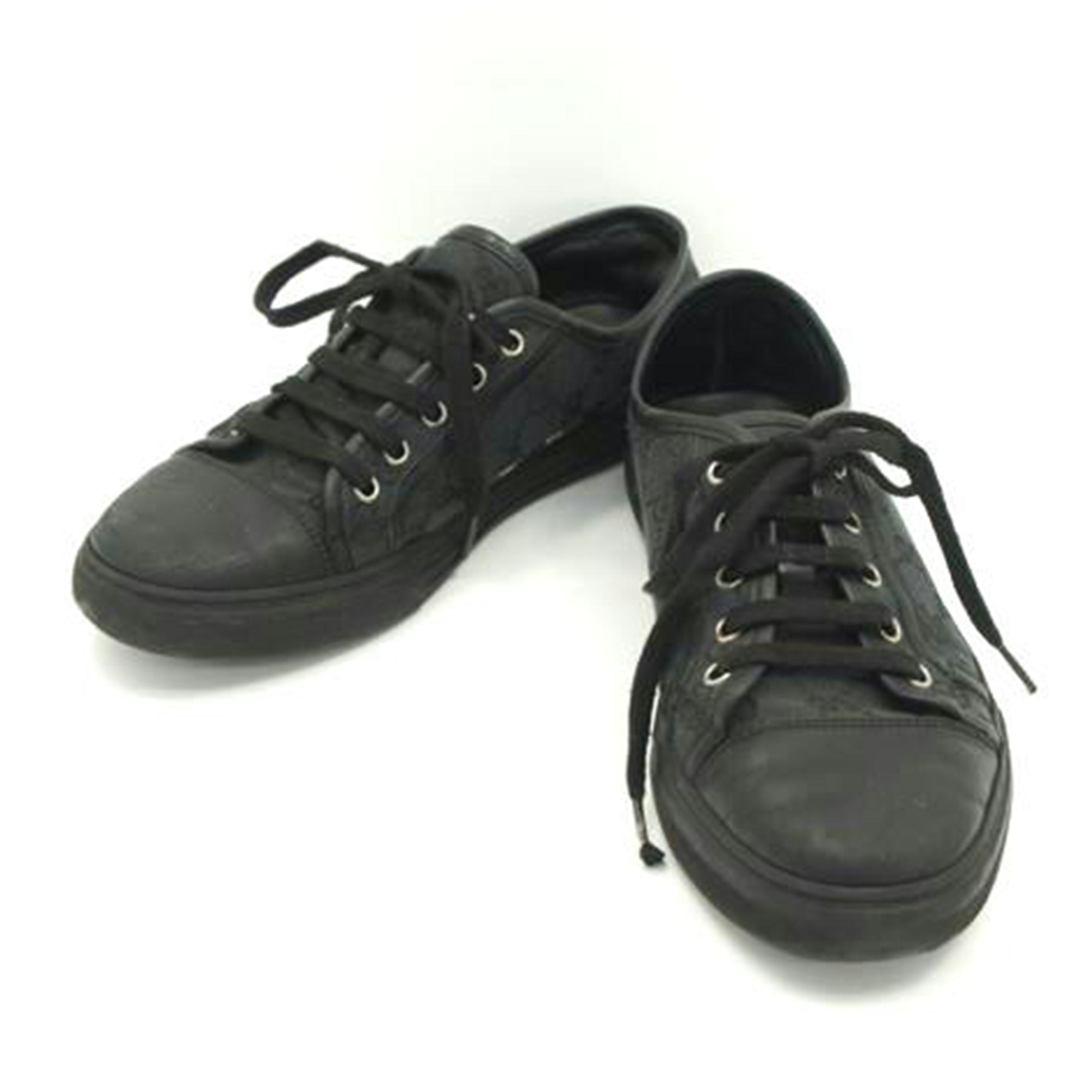 GUCCI グッチ/GG帆布/ローカットスニーカー/黒いこと/426189/B序列付ける/18【中古】 靴-スニーカー