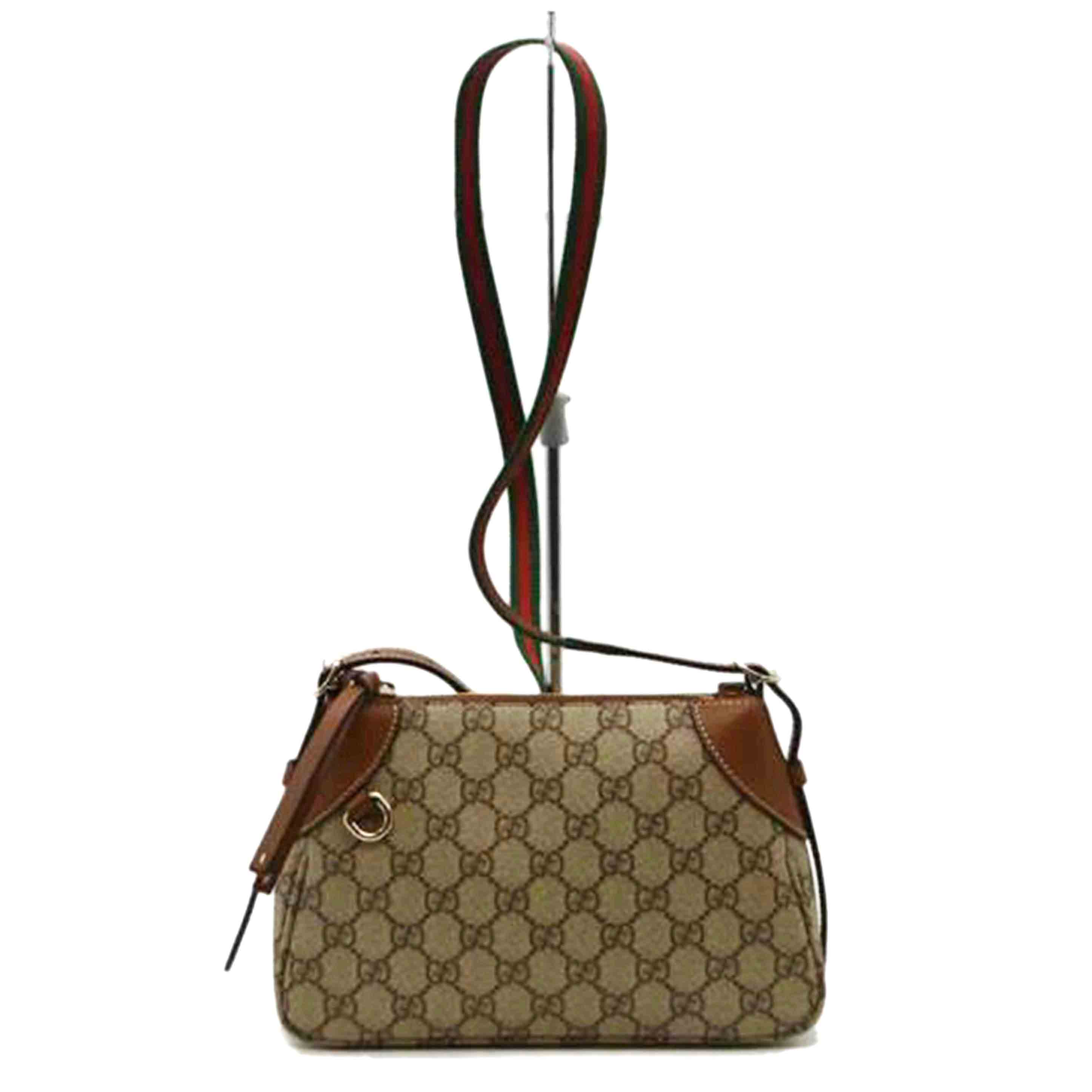 GUCCI グッチ/GGスプリームエンブレムスモールレザーショルダー/815218/520***/A価値づける/89【中古】