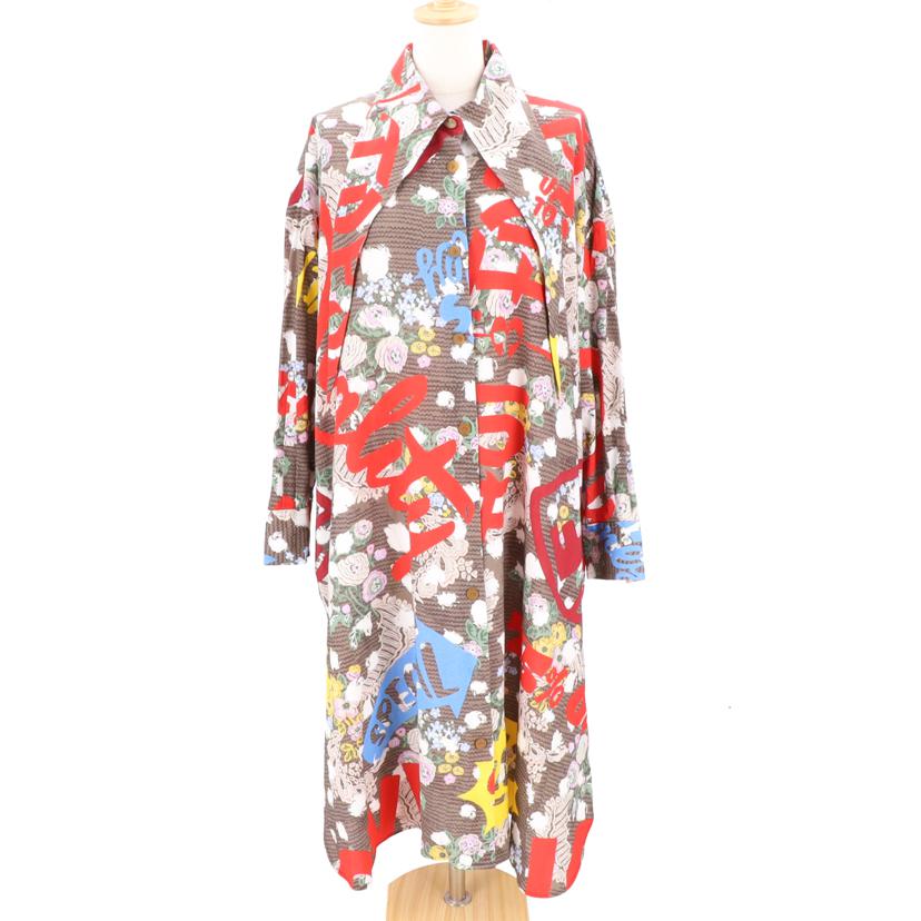 Vivienne Westwood ヴィヴィアン ウエストウッド/ドビーシフォンBlizzard Print ハルス衿シャツドレス/16-12-542016/Aランク/09【中古】