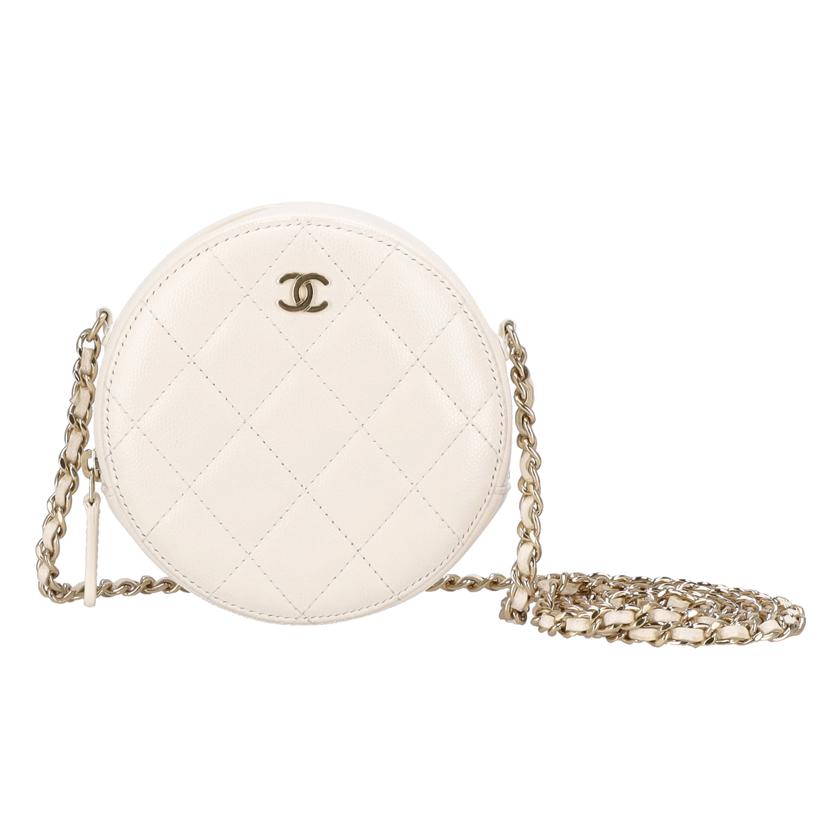 CHANEL シャネル/ポシェットマトラッセ/キャビアスキンラウンドショルダー/ホワイト/308*****/Aランク/91【中古】｜ワンダーレックス 店