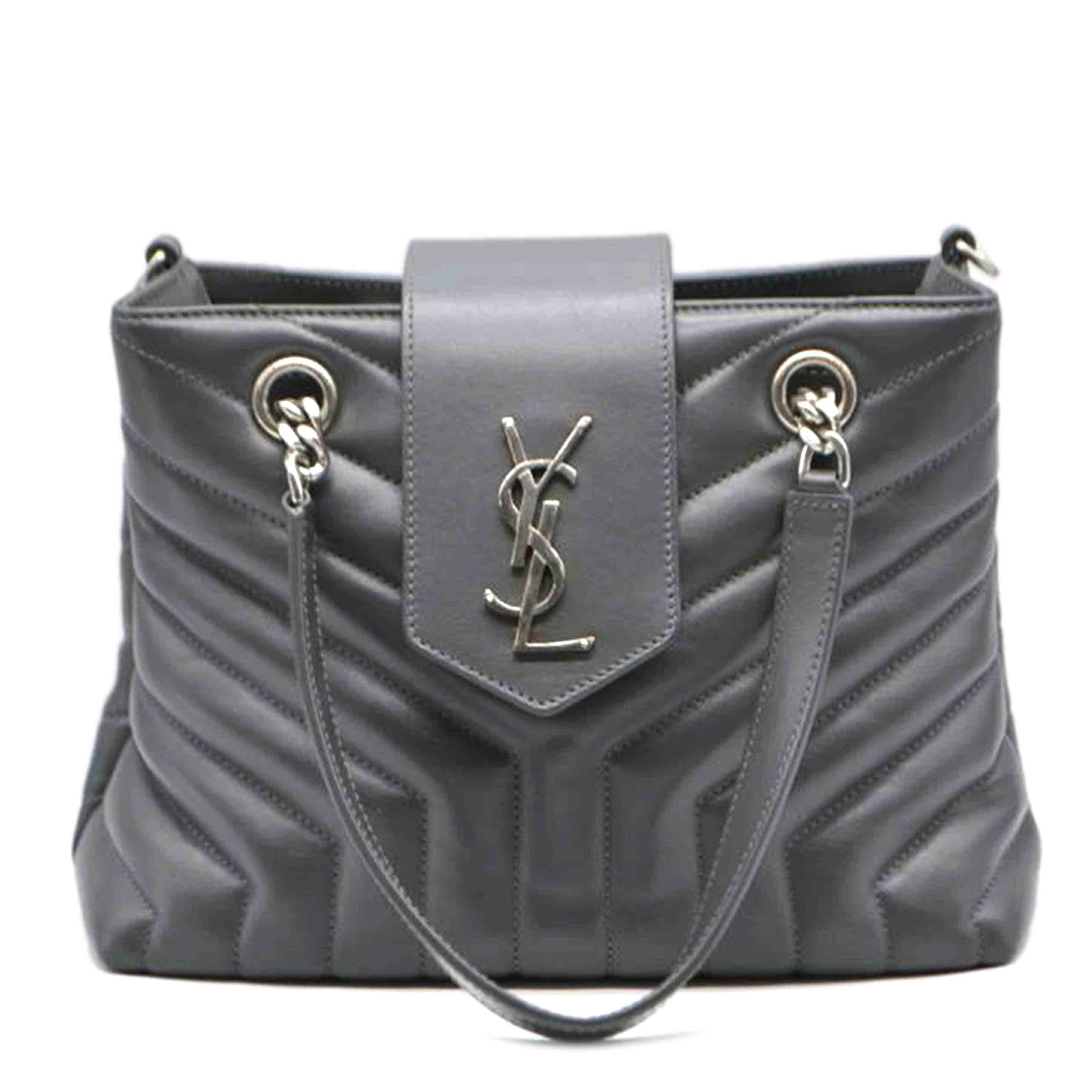 SAINT LAURENT サンローラン/ルルショッパー/カーフスキン/薄墨色/520537/041*/SA価値づける/89【中古】